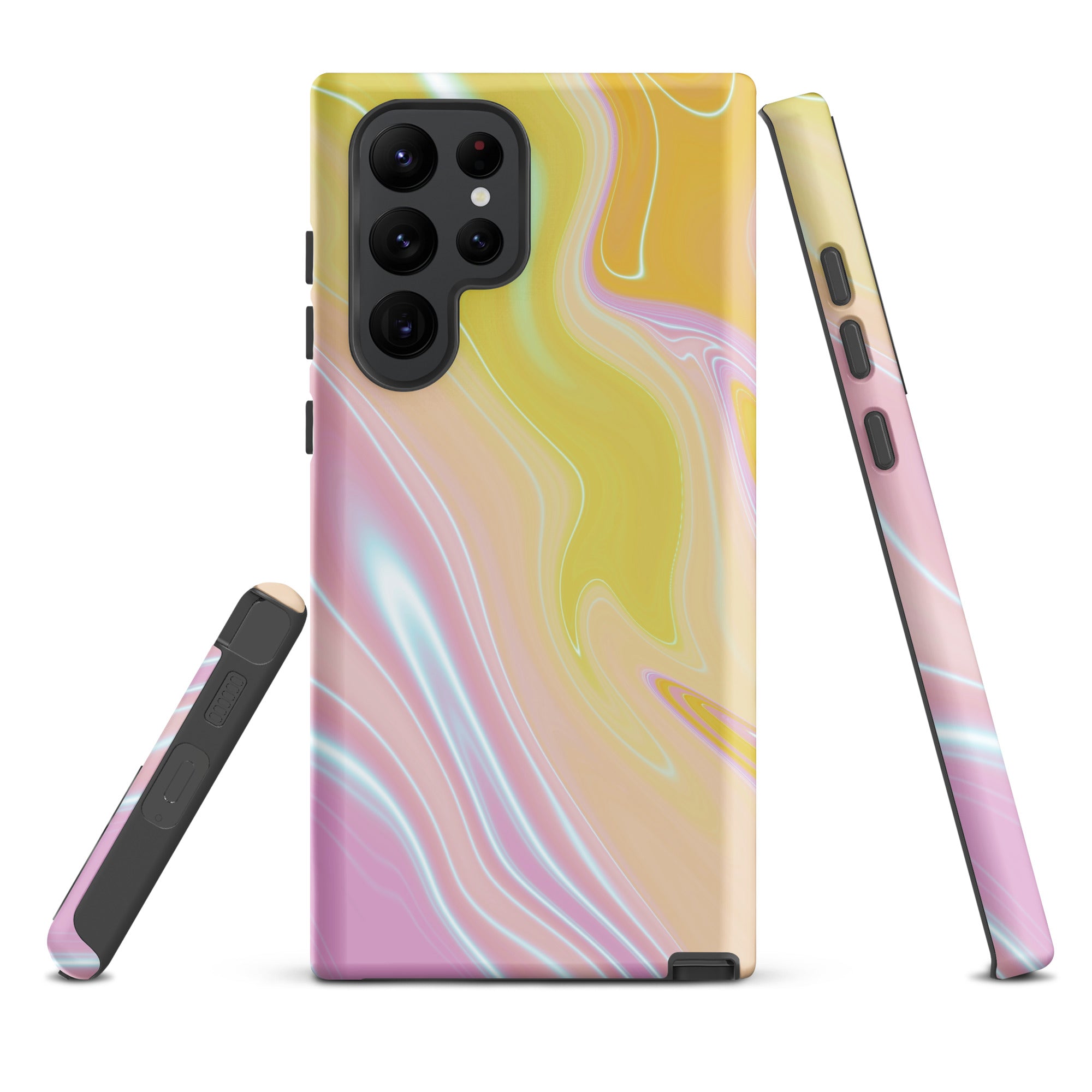 Tough case for Samsung® Marble Yellow and Pink