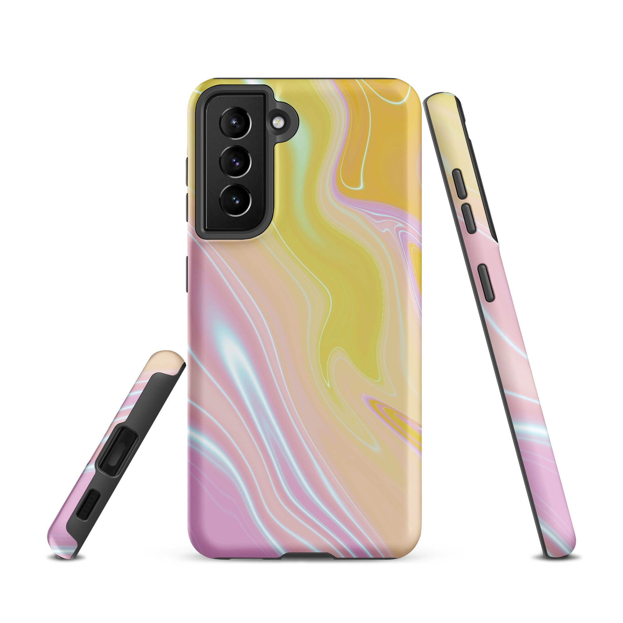 Tough case for Samsung® Marble Yellow and Pink