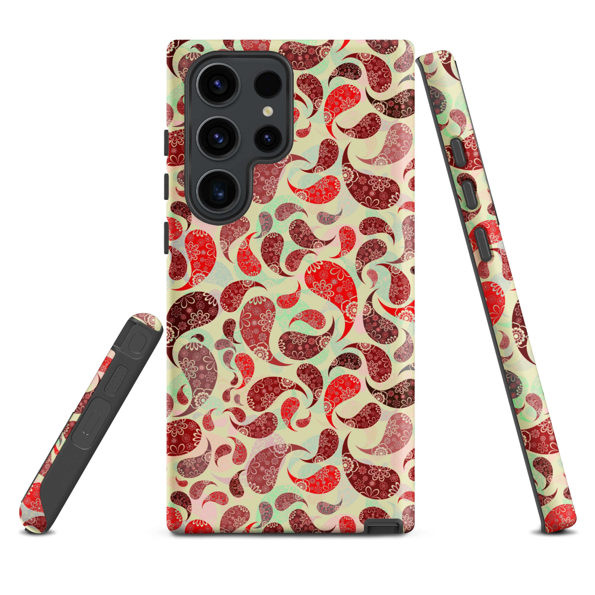 Tough case for Samsung® Paisley Red