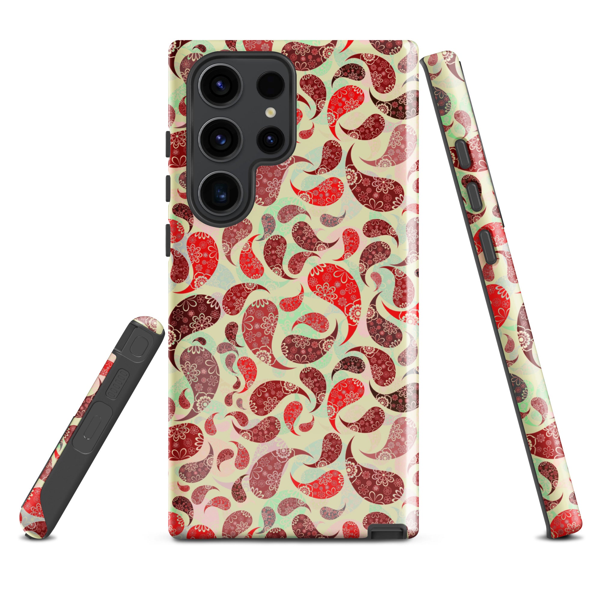 Tough case for Samsung® Paisley Red