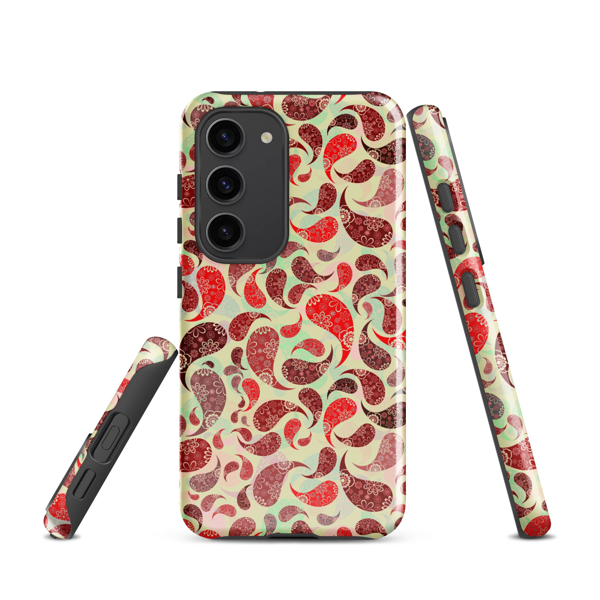 Tough case for Samsung® Paisley Red