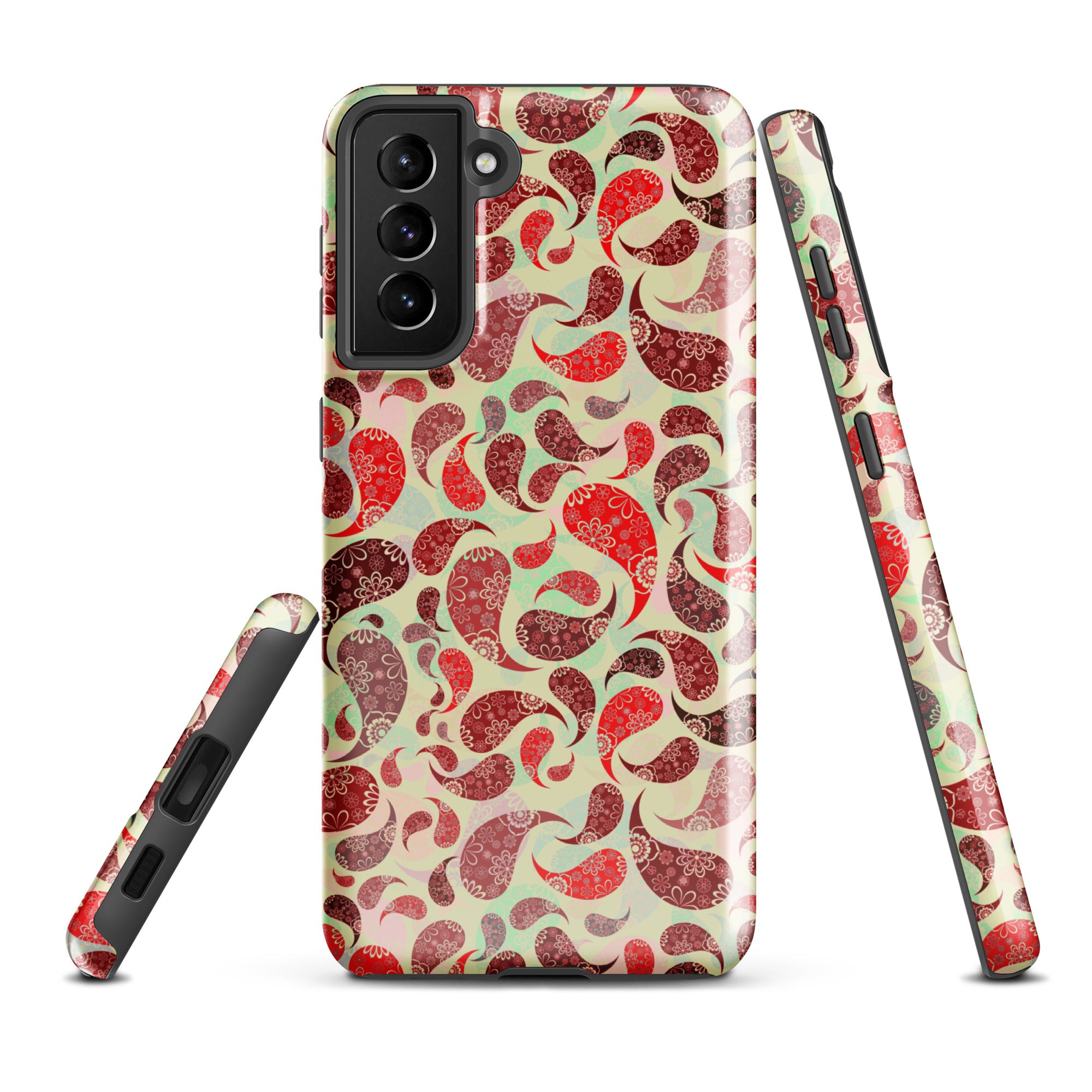 Tough case for Samsung® Paisley Red