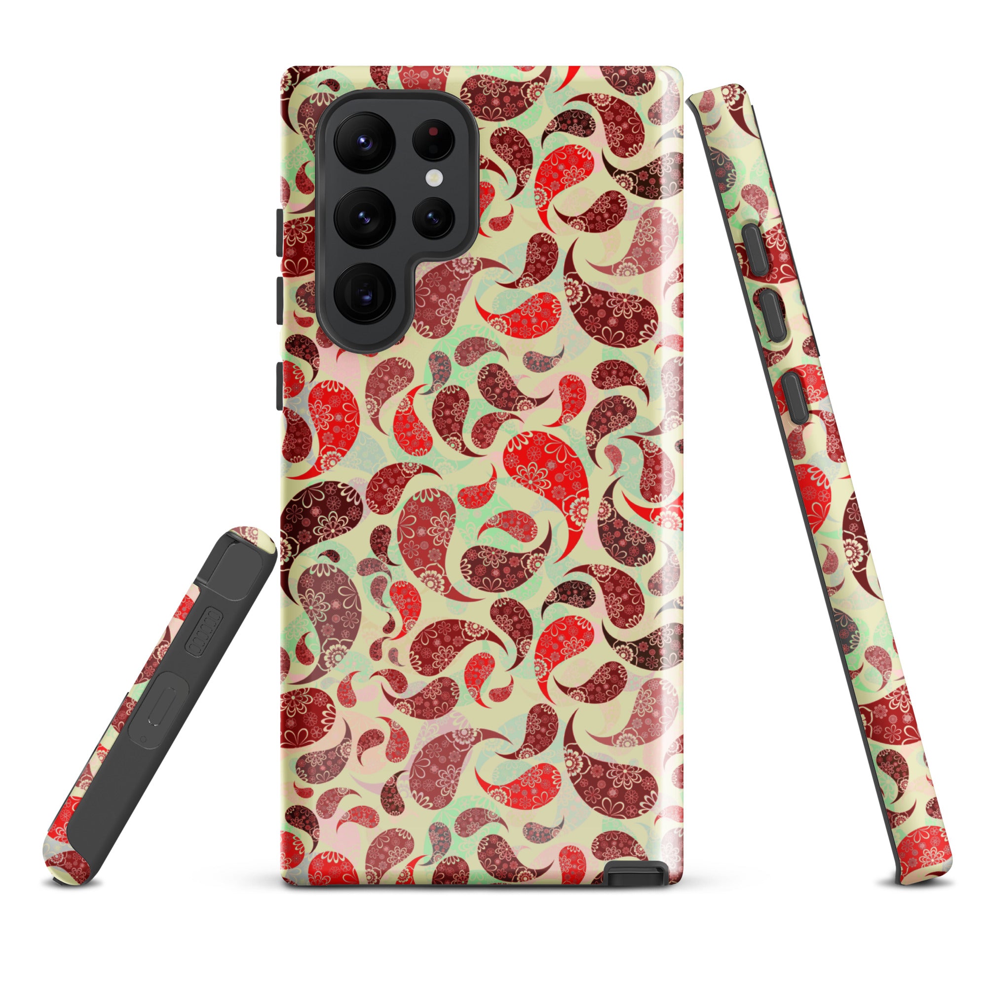 Tough case for Samsung® Paisley Red