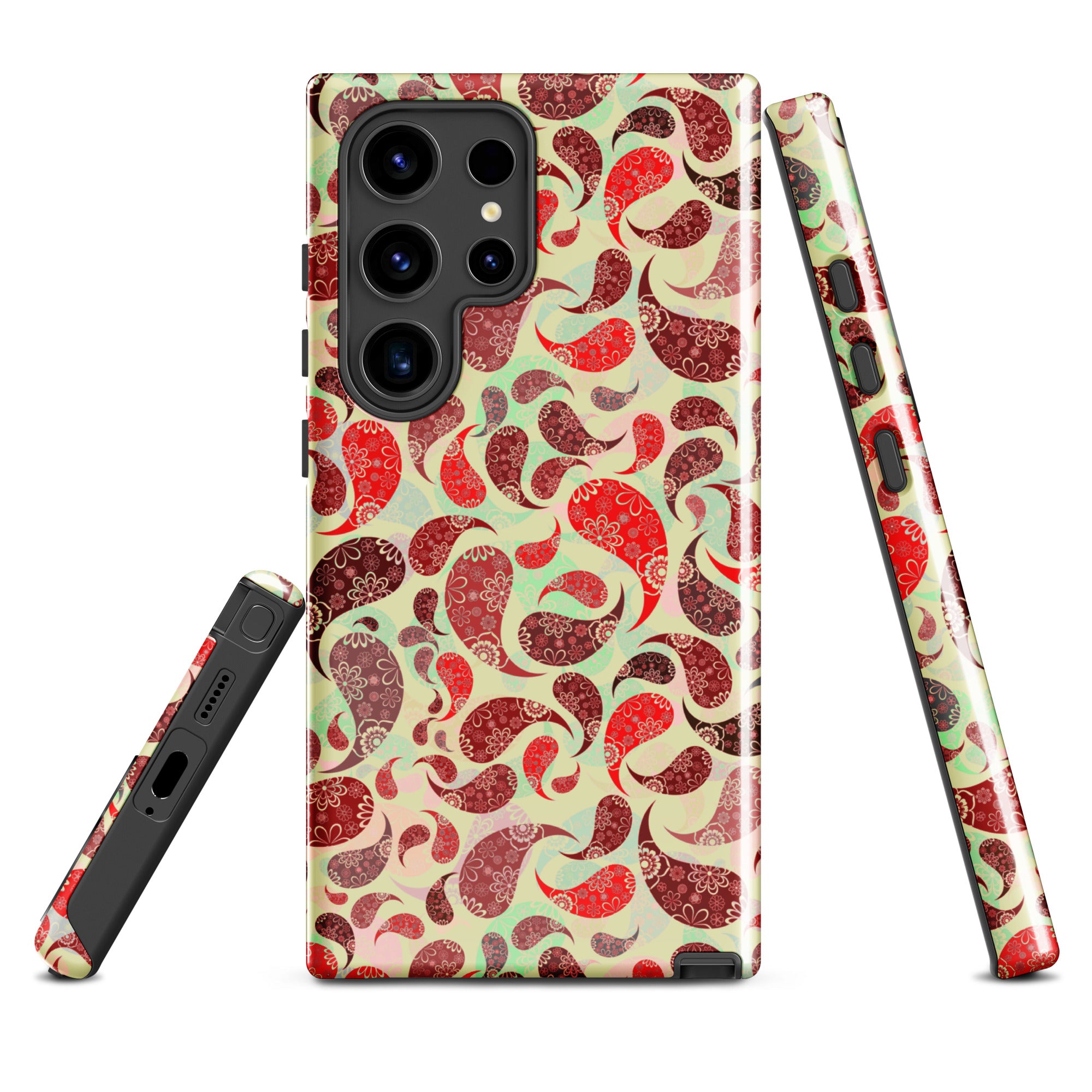 Tough case for Samsung® Paisley Red