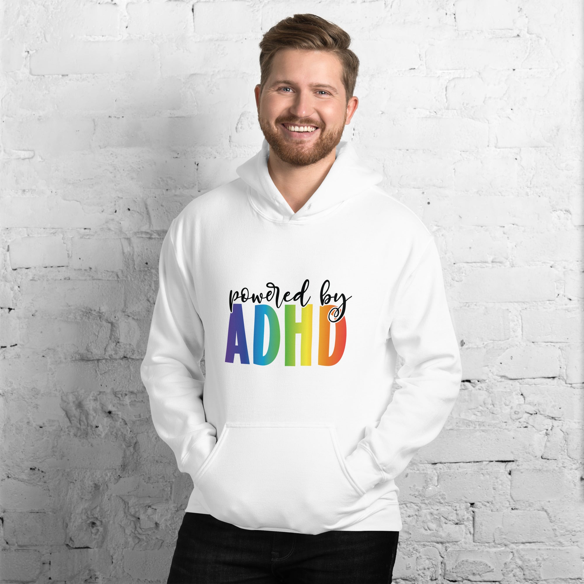 Unisex Hoodie ADHD Powered By ADHD