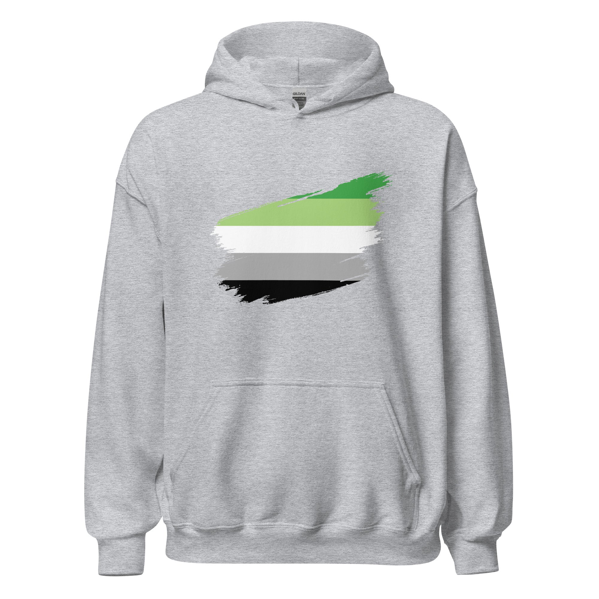 Unisex Hoodie Aromantic Grunge Flag