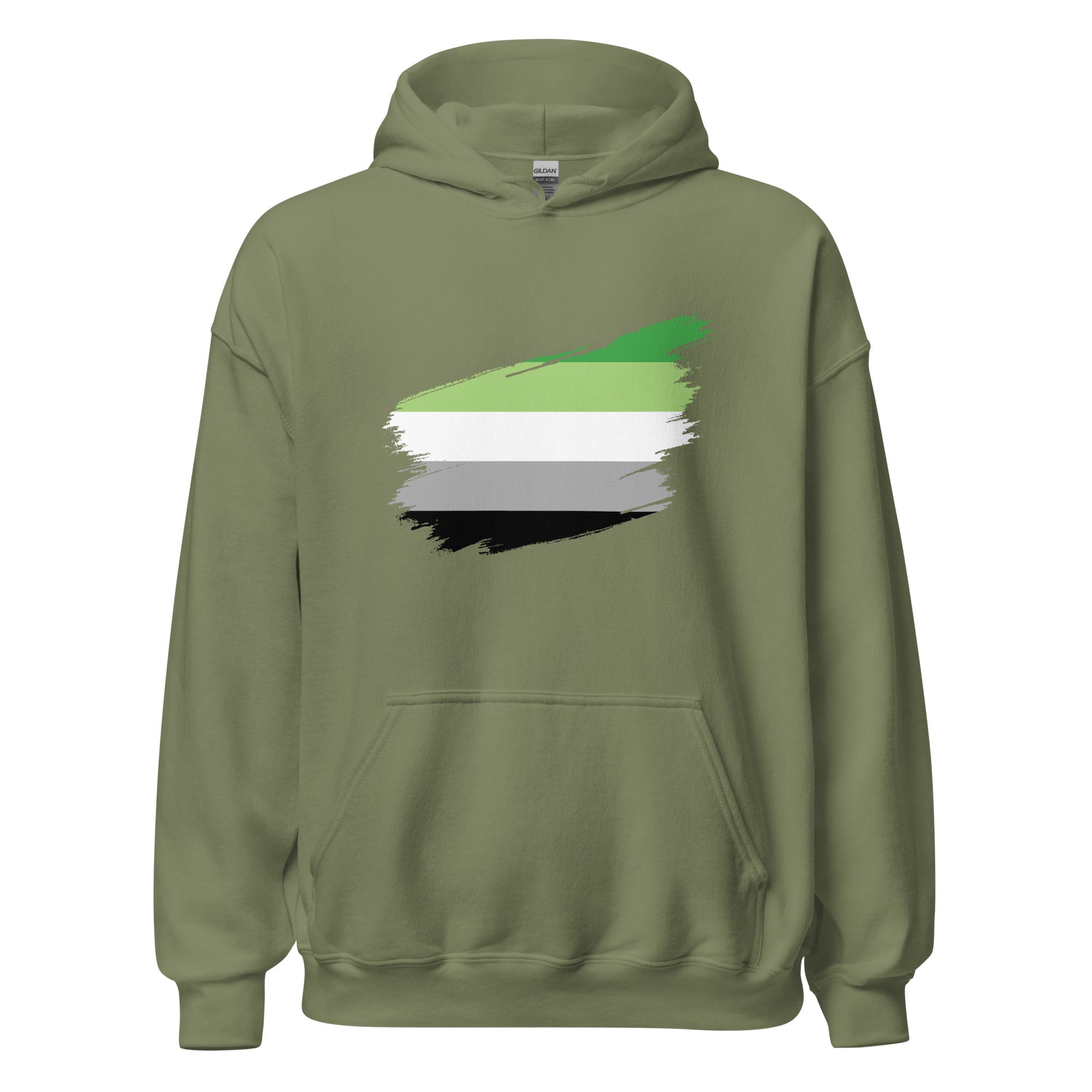 Unisex Hoodie Aromantic Grunge Flag
