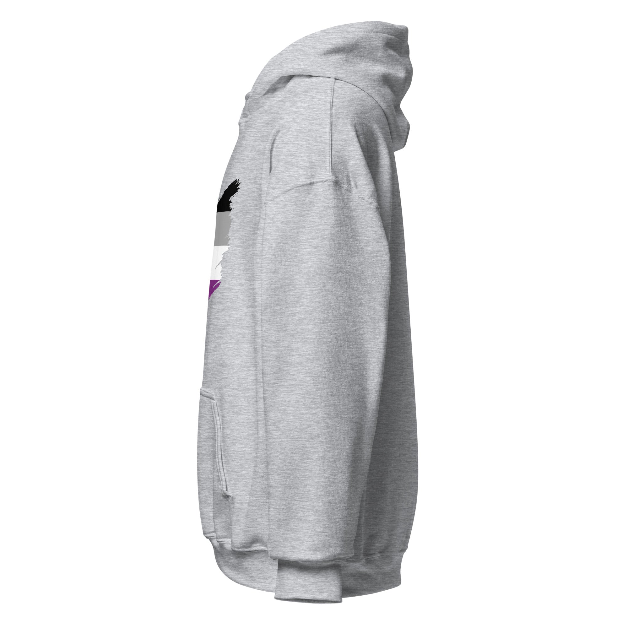 Unisex Hoodie Asexual Grunge Flag