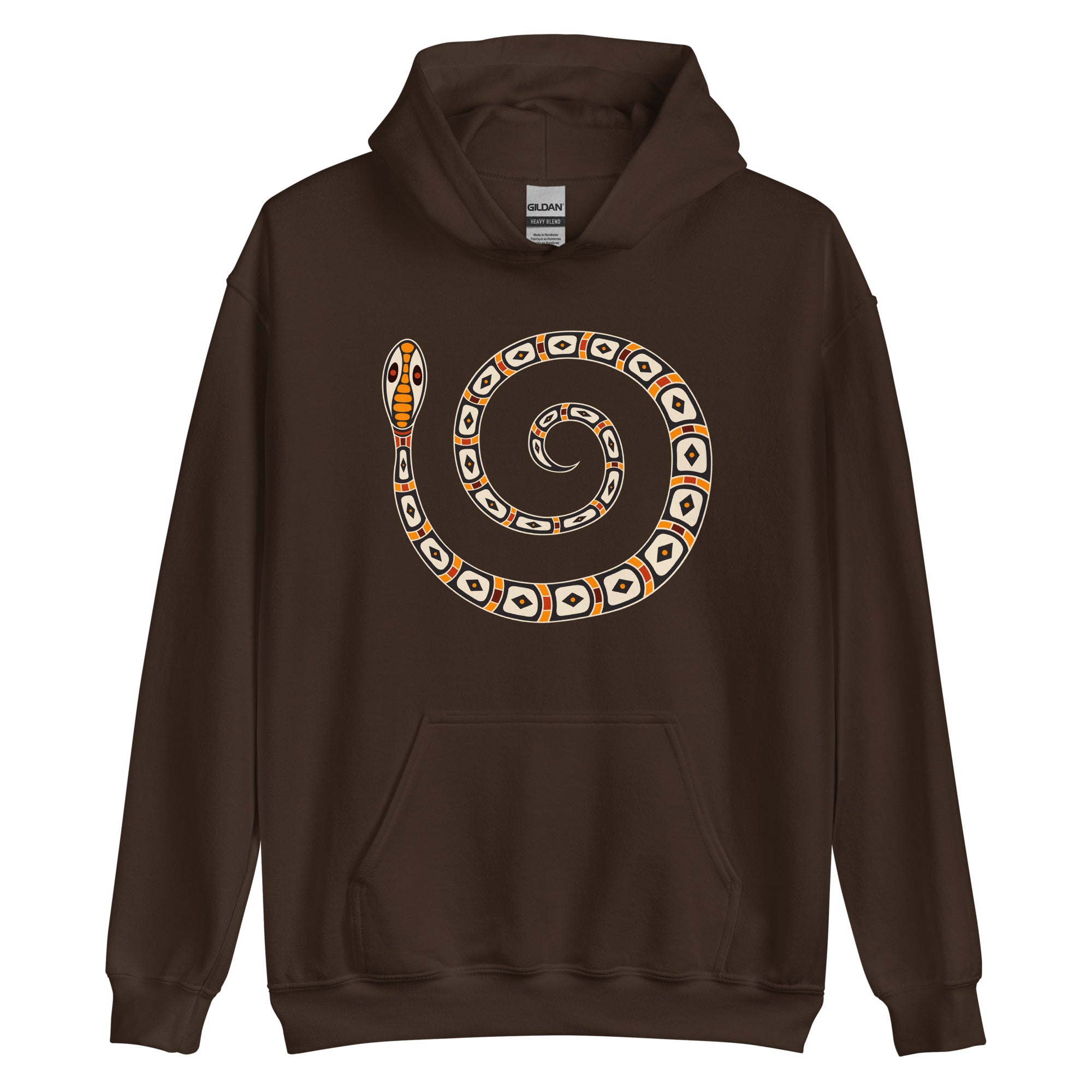 Unisex Hoodie Australian Tribal Figure Snake