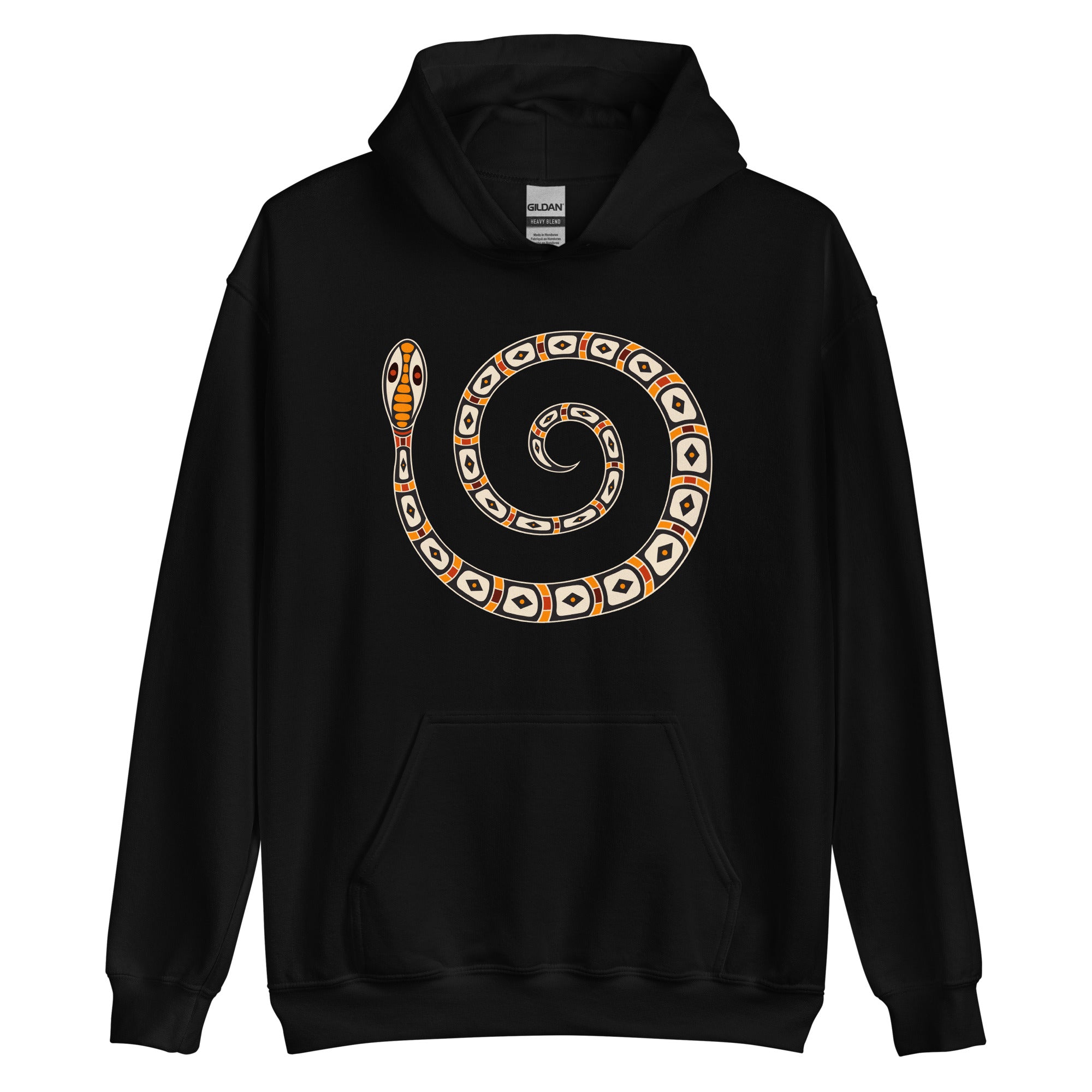 Unisex Hoodie Australian Tribal Figure Snake