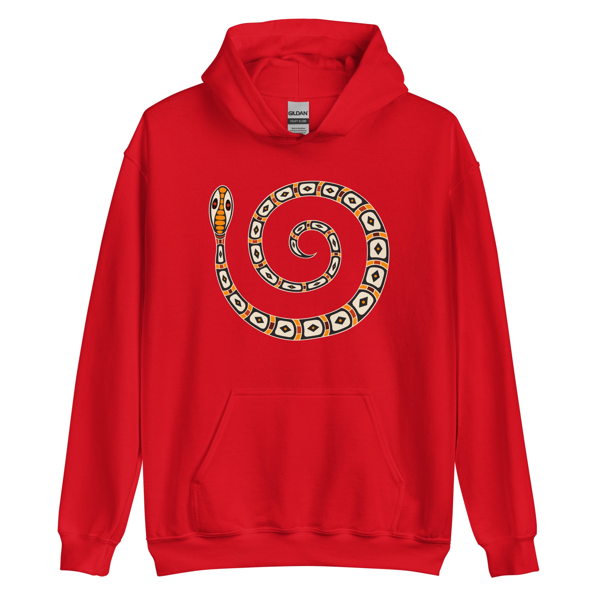 Unisex Hoodie Australian Tribal Figure Snake