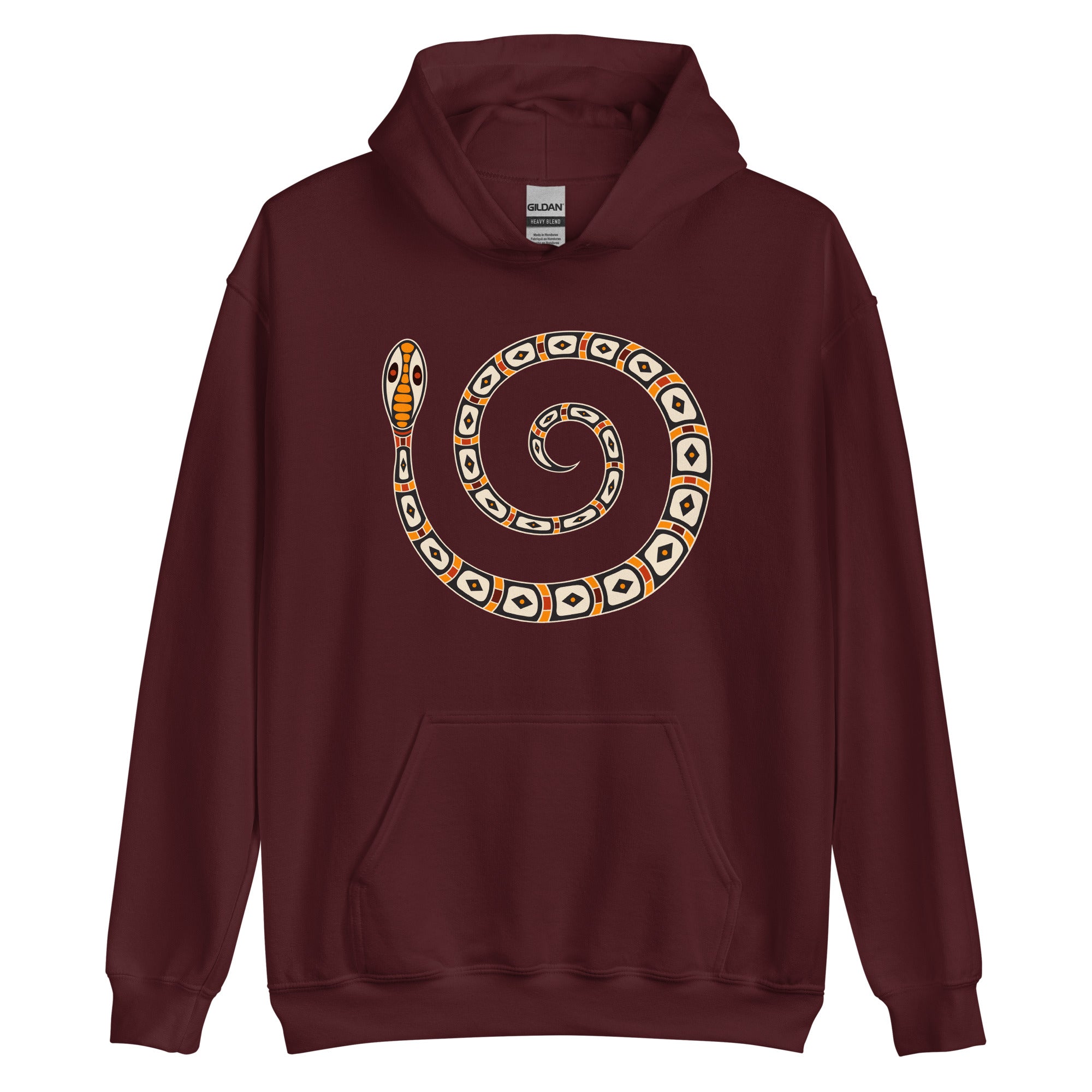 Unisex Hoodie Australian Tribal Figure Snake