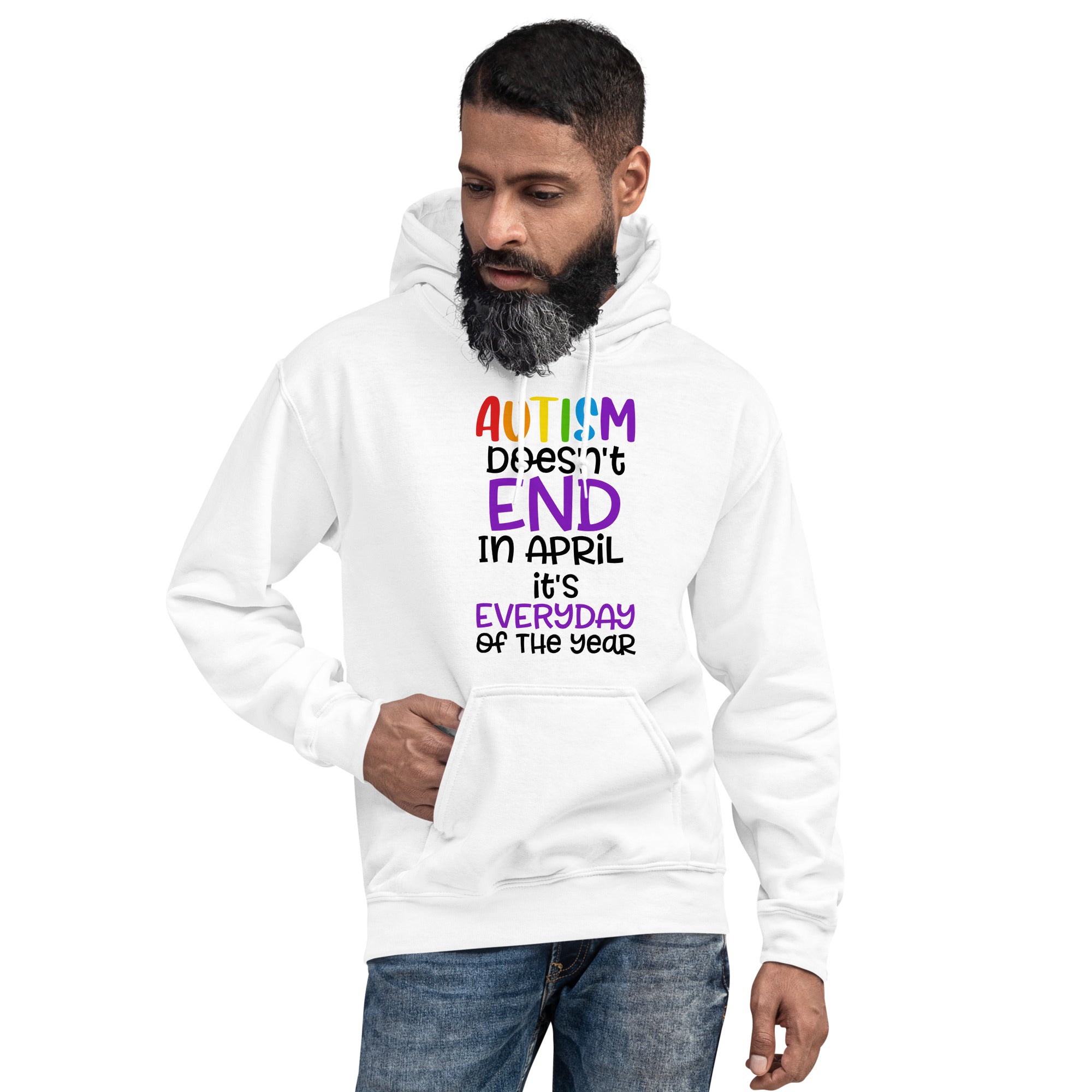 Unisex Hoodie Autism doesn't end in april