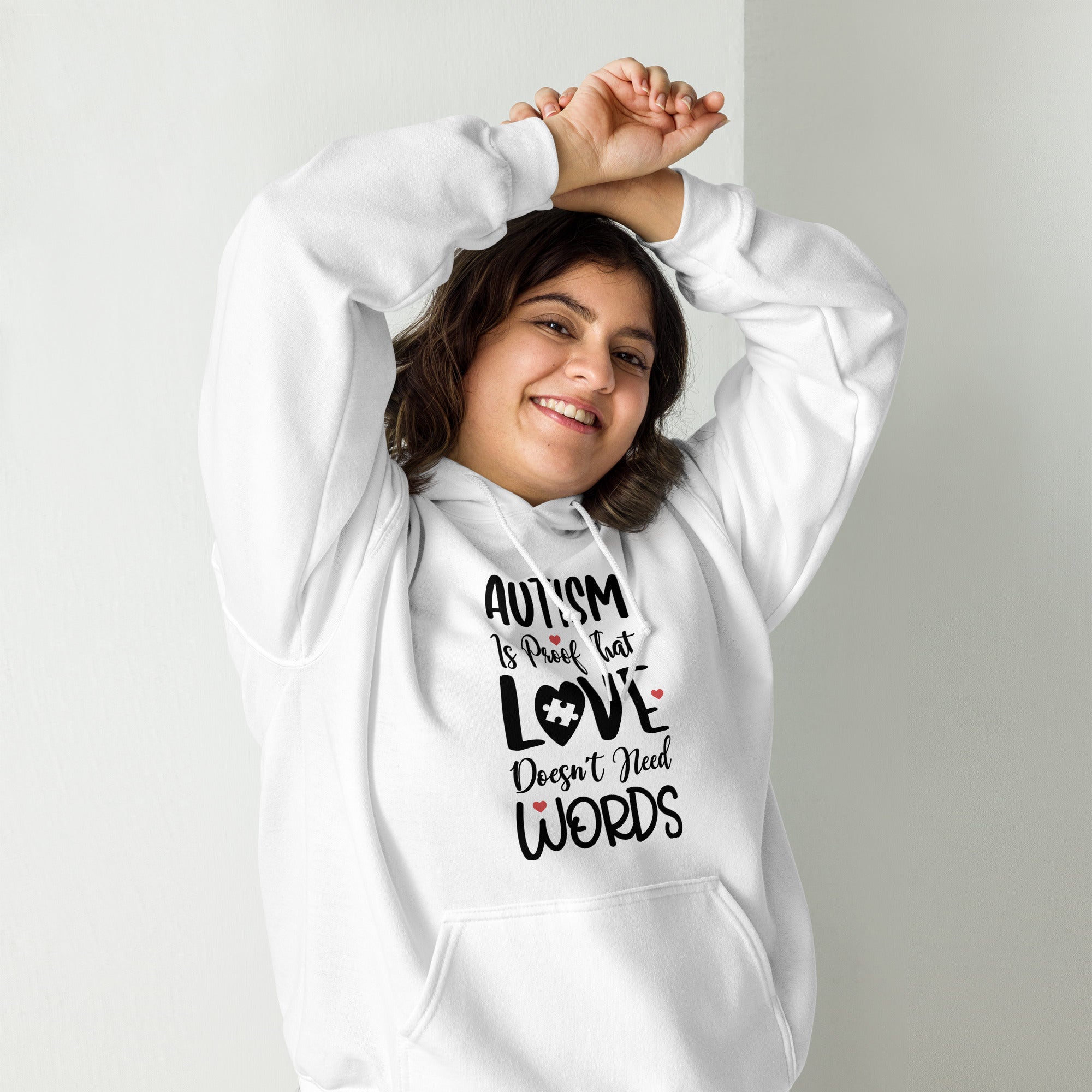 Unisex Hoodie Autism is proof that Love love doesn't need words