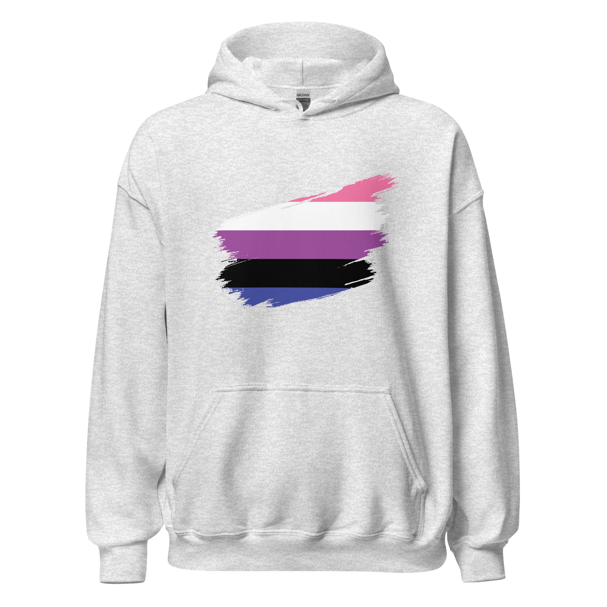 Unisex Hoodie Genderfluid Grunge Flag