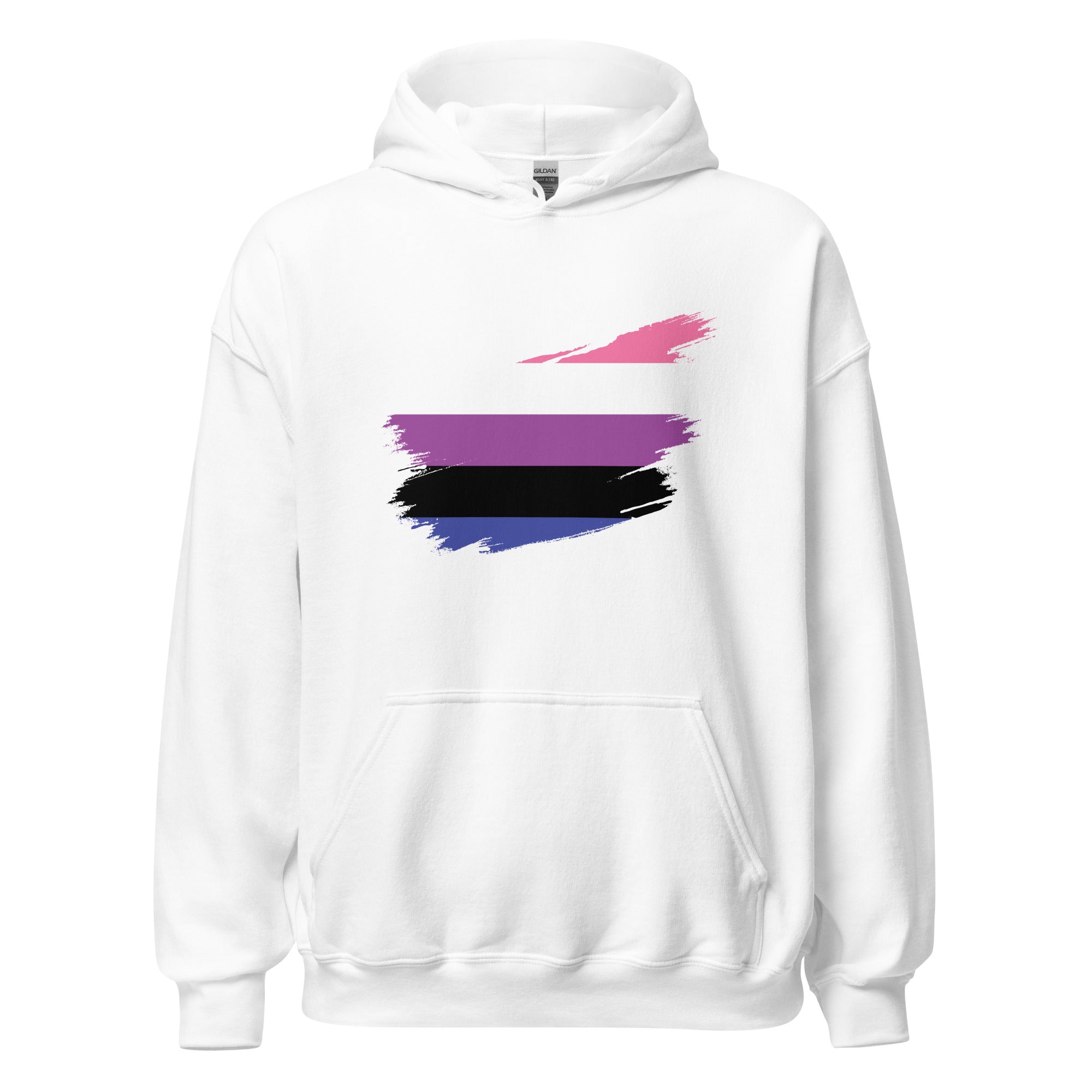 Unisex Hoodie Genderfluid Grunge Flag