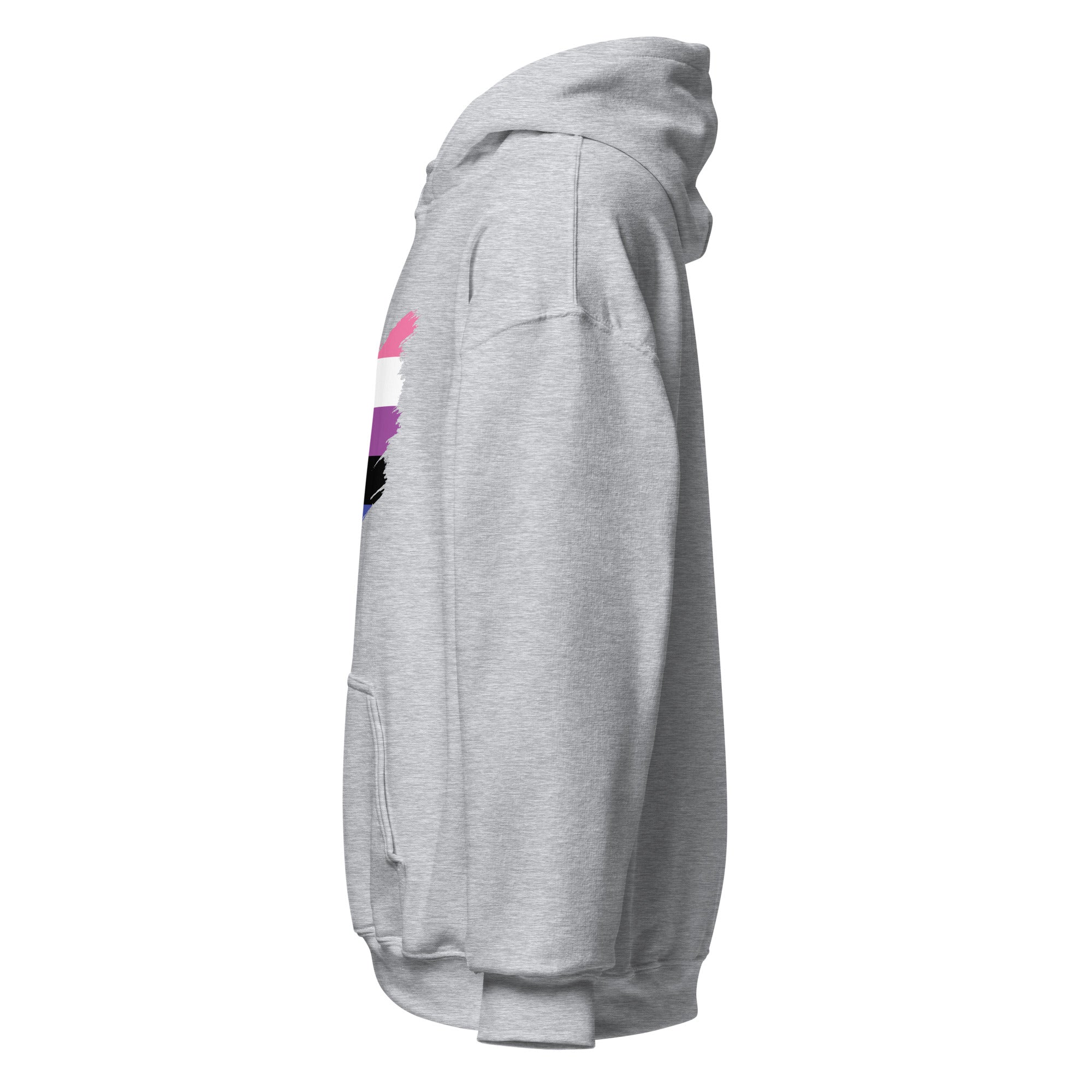Unisex Hoodie Genderfluid Grunge Flag
