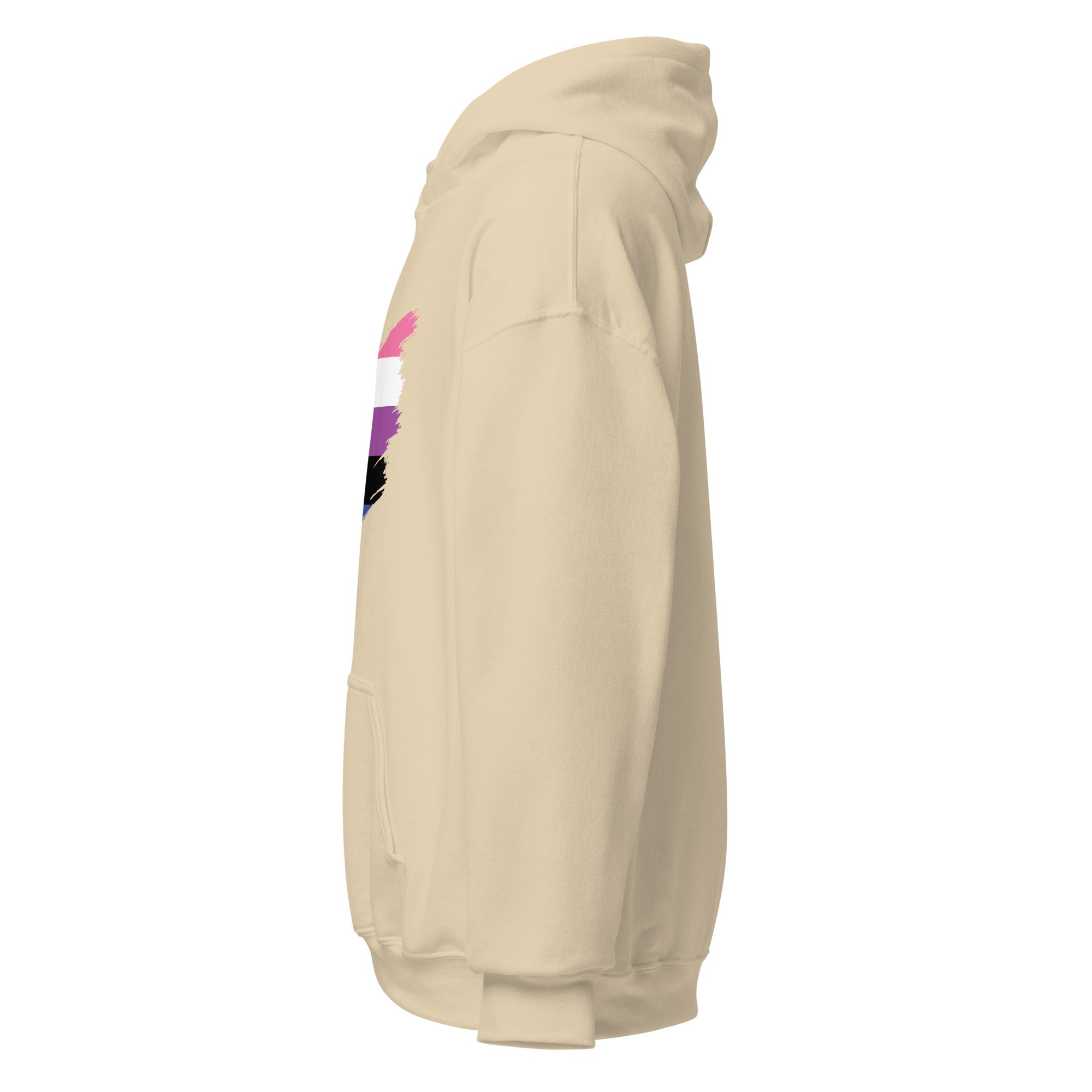 Unisex Hoodie Genderfluid Grunge Flag