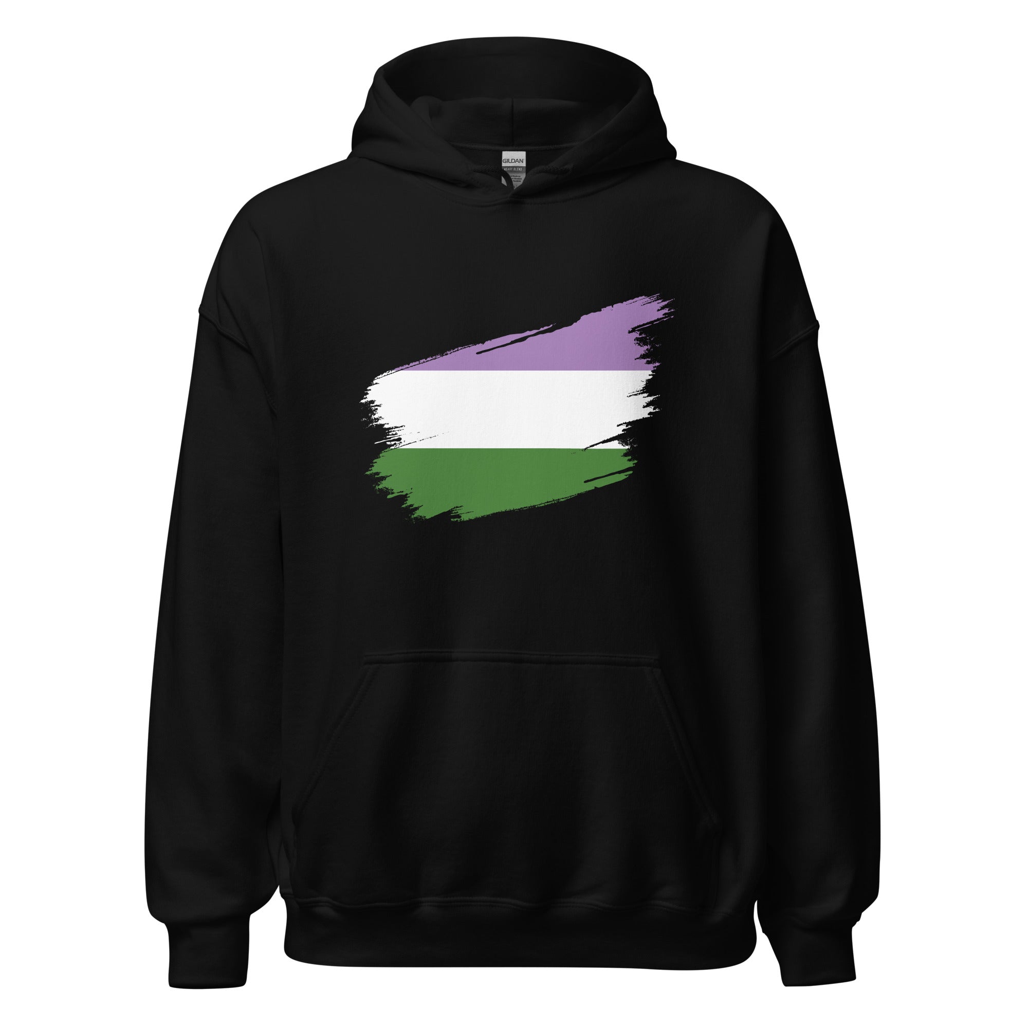 Unisex Hoodie Genderqueer Grunge Flag