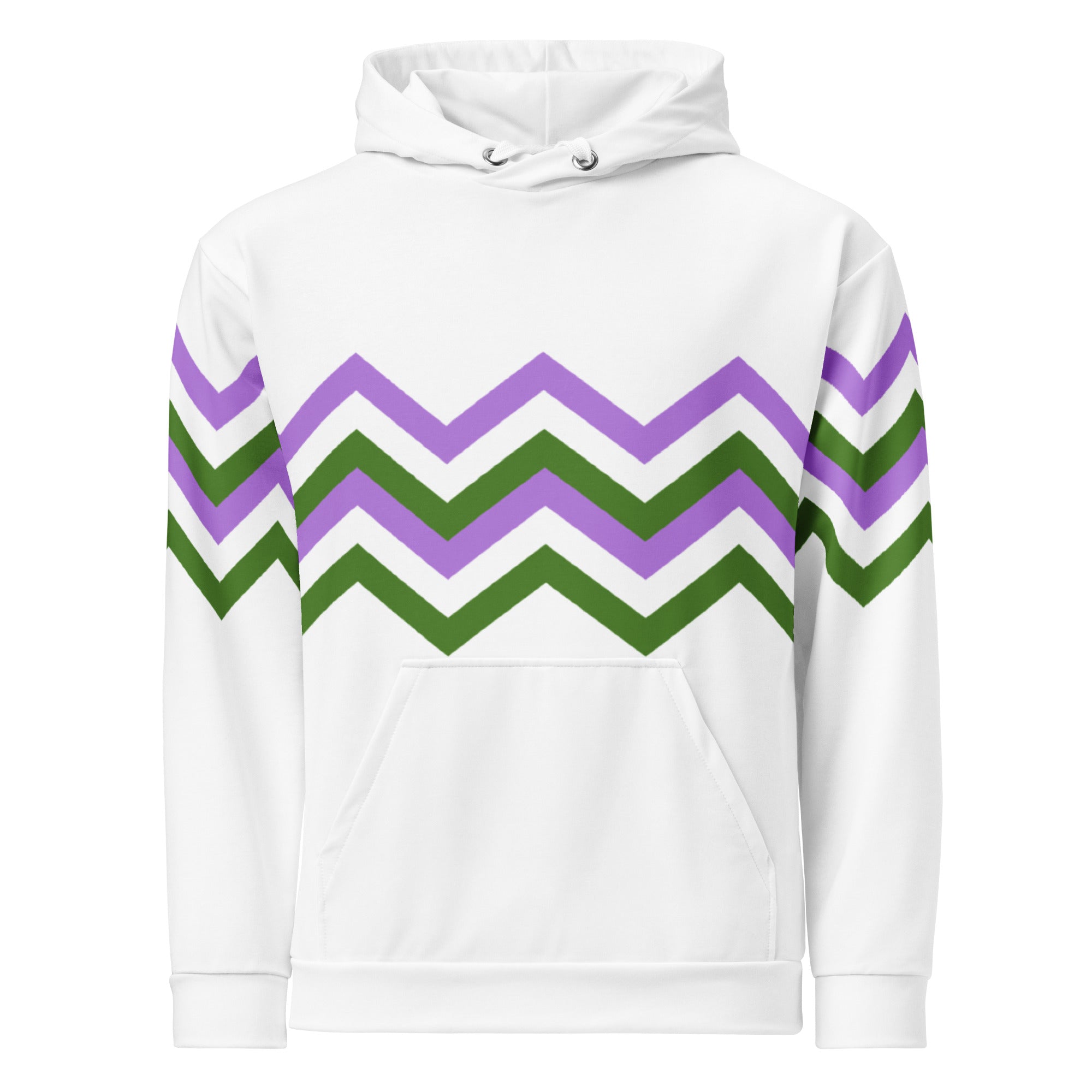 Unisex Hoodie Genderqueer Zigzag Pattern