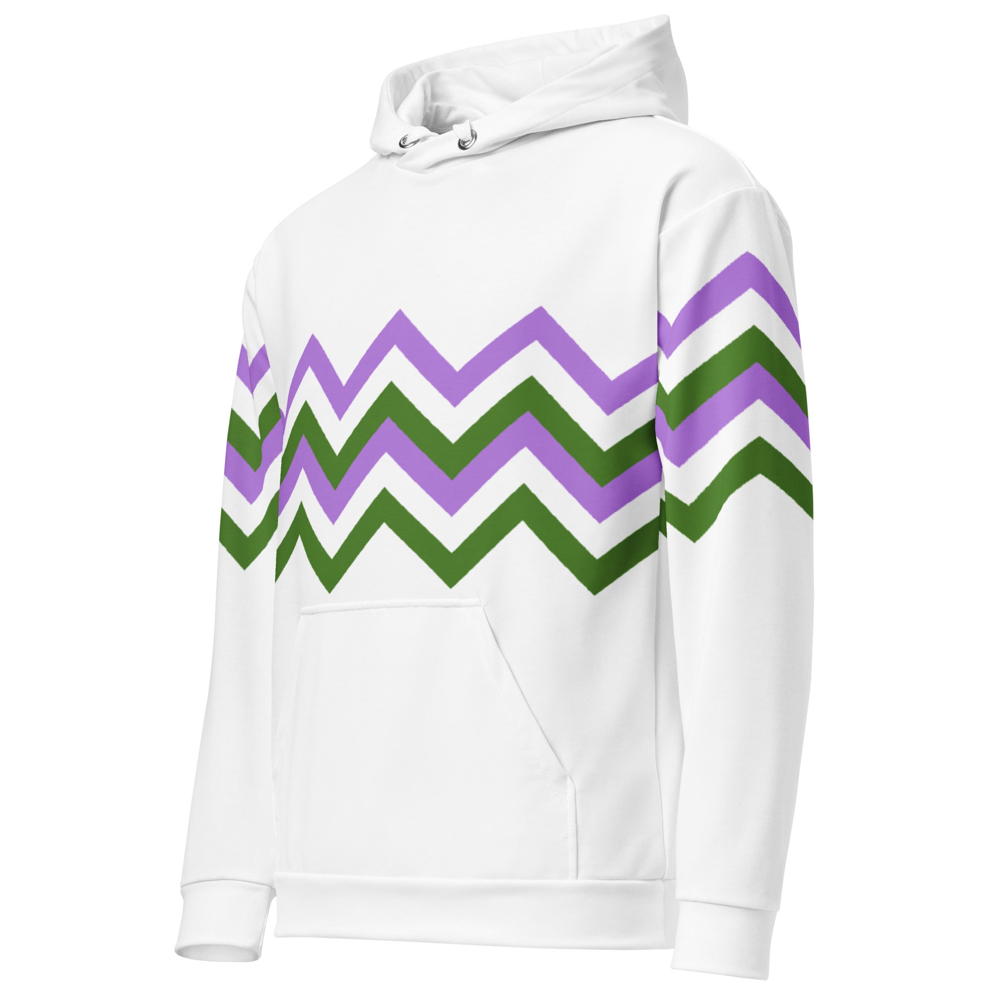 Unisex Hoodie Genderqueer Zigzag Pattern