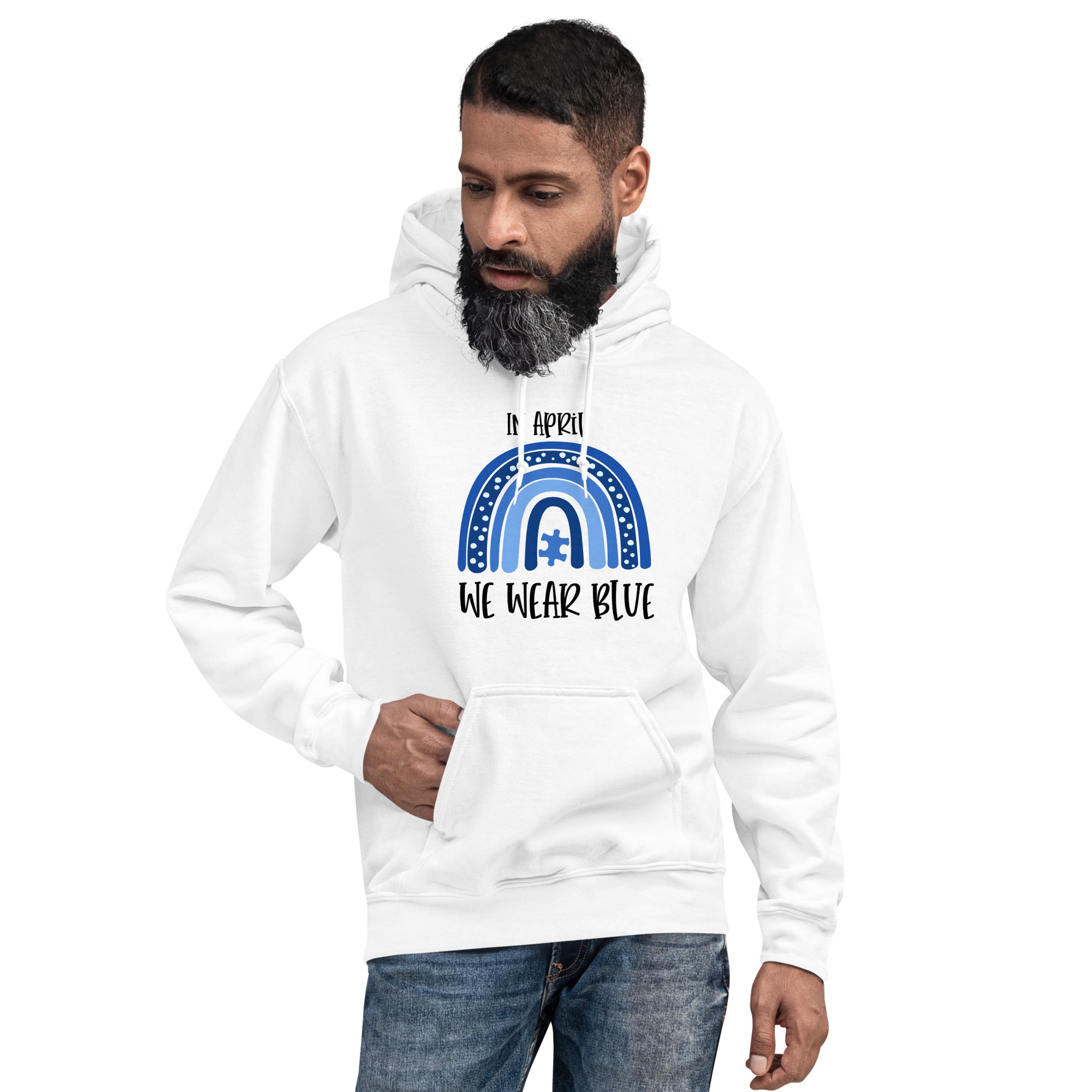 Unisex Hoodie In April We Wear Blue