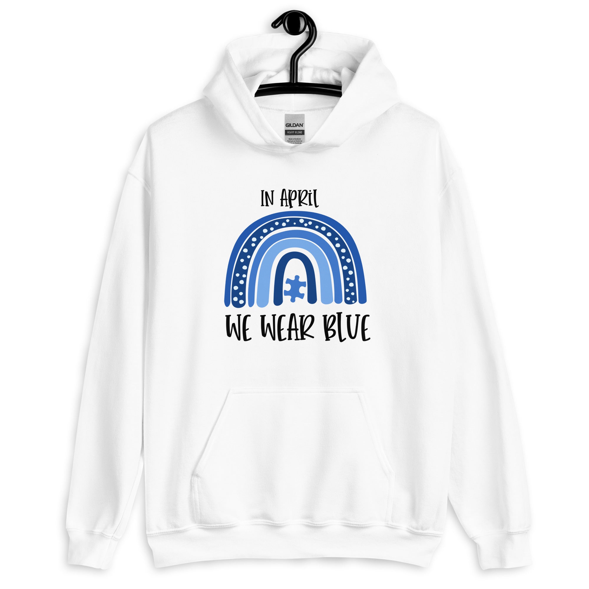 Unisex Hoodie In April We Wear Blue