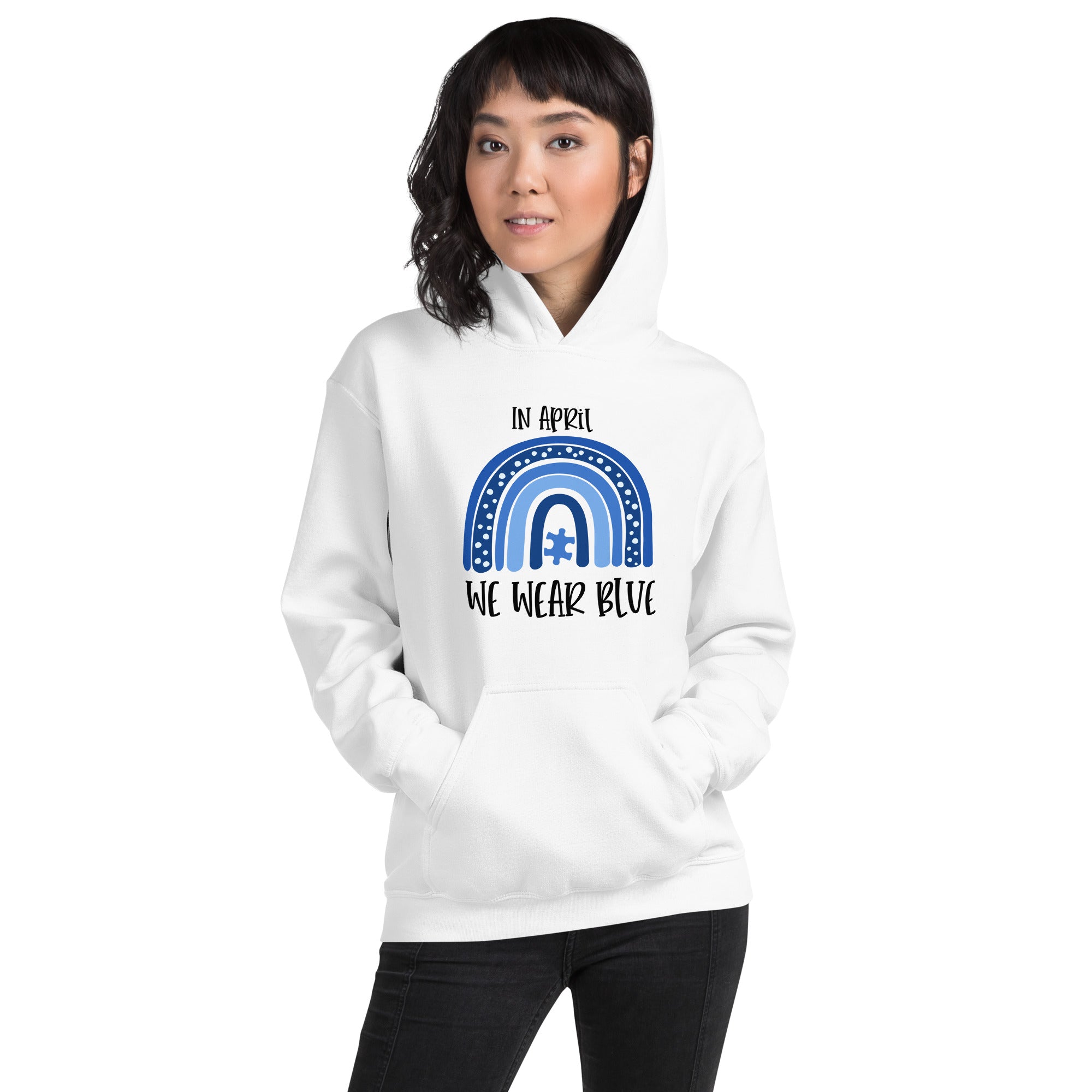 Unisex Hoodie In April We Wear Blue