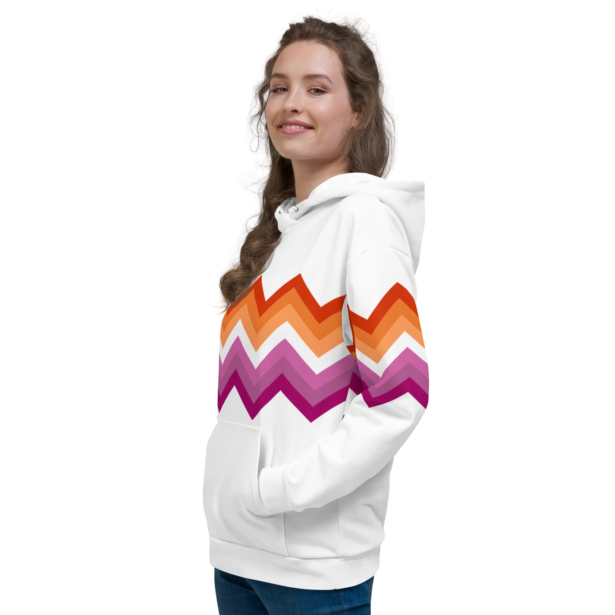 Unisex Hoodie Lesbian Zigzag Pattern