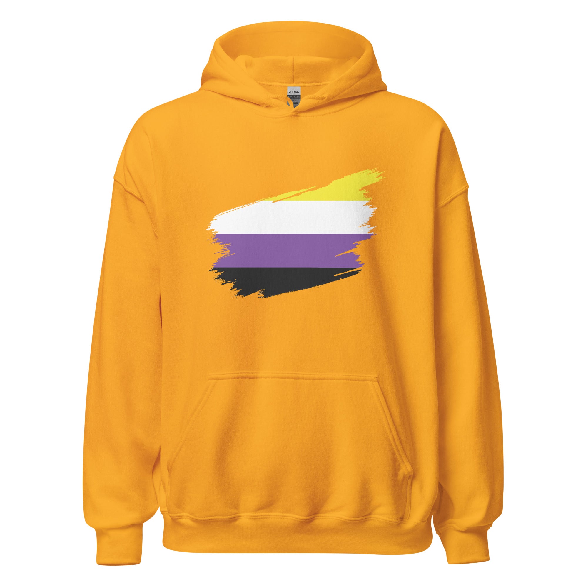 Unisex Hoodie Non Binary Grunge Flag