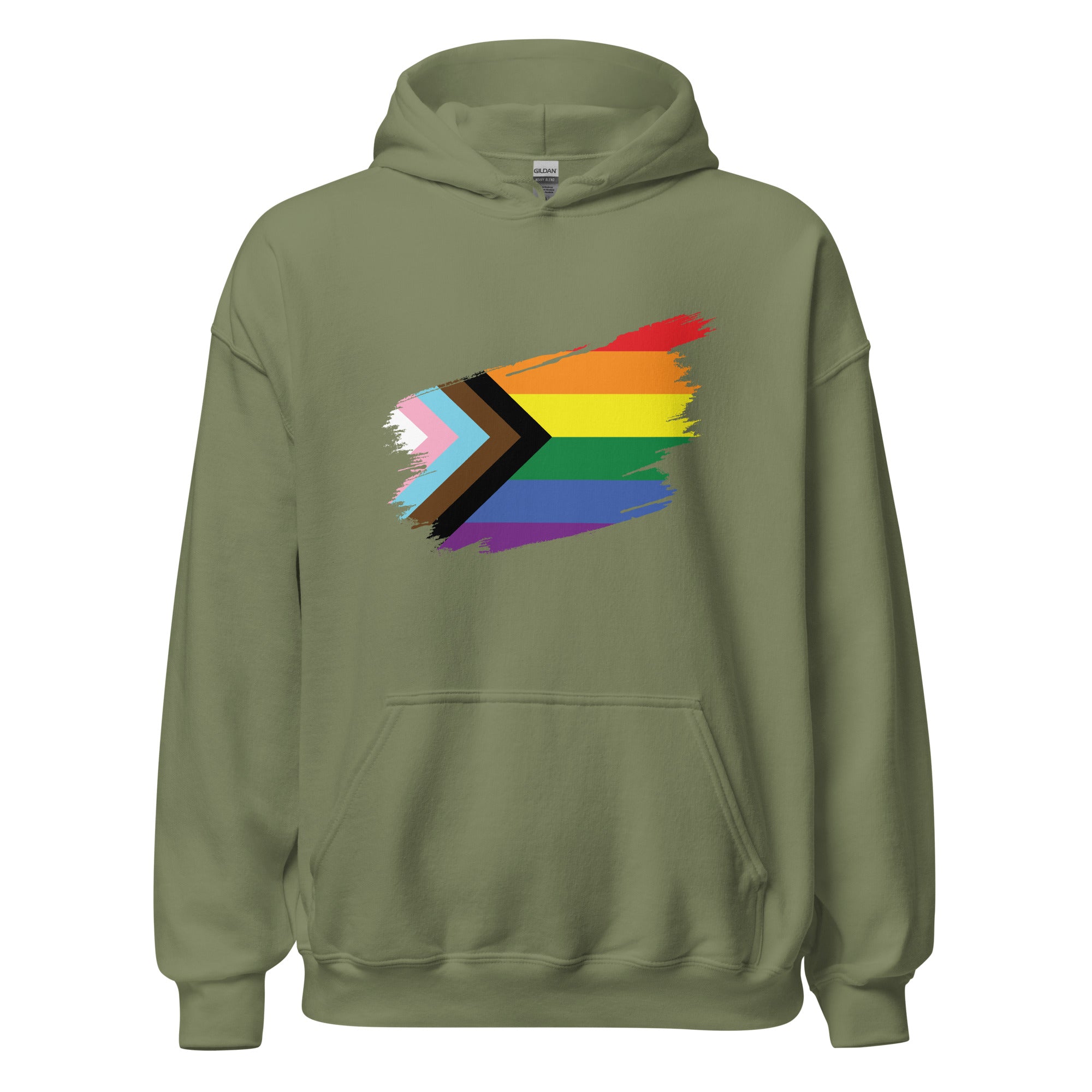 Unisex Hoodie Progress Pride Grunge Flag