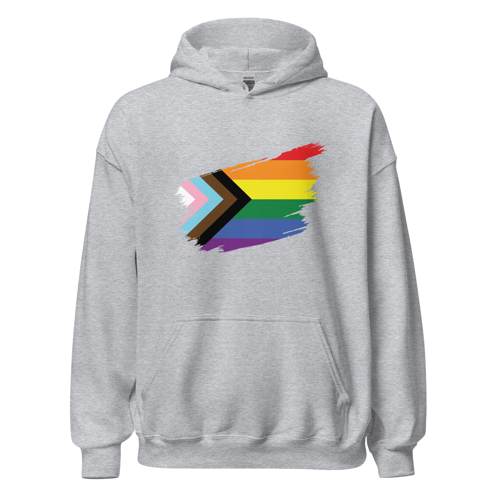 Unisex Hoodie Progress Pride Grunge Flag