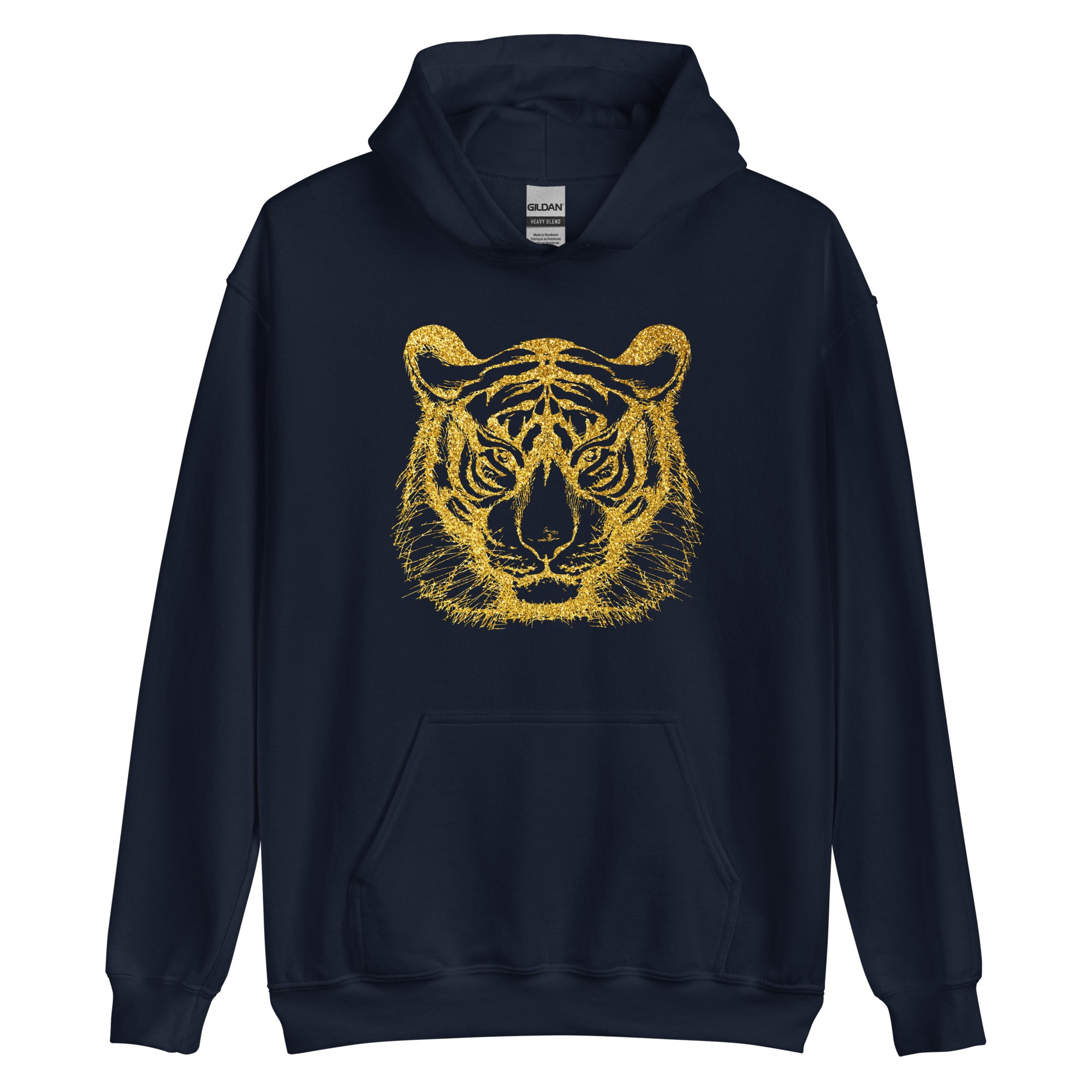Unisex Hoodie Tiger Gold Print