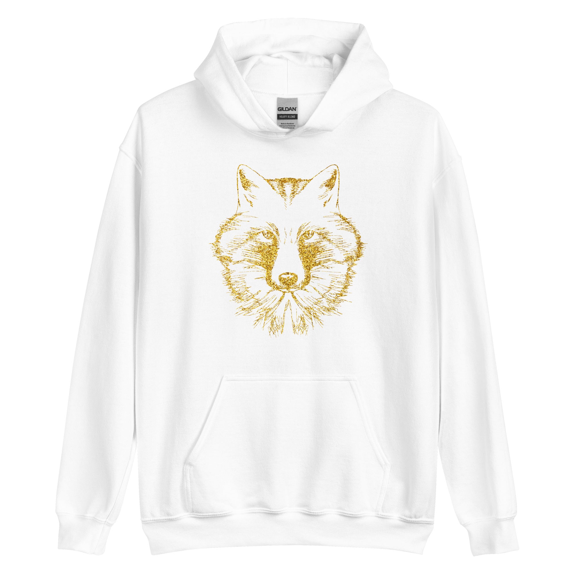 Unisex Hoodie Wolf Gold Print