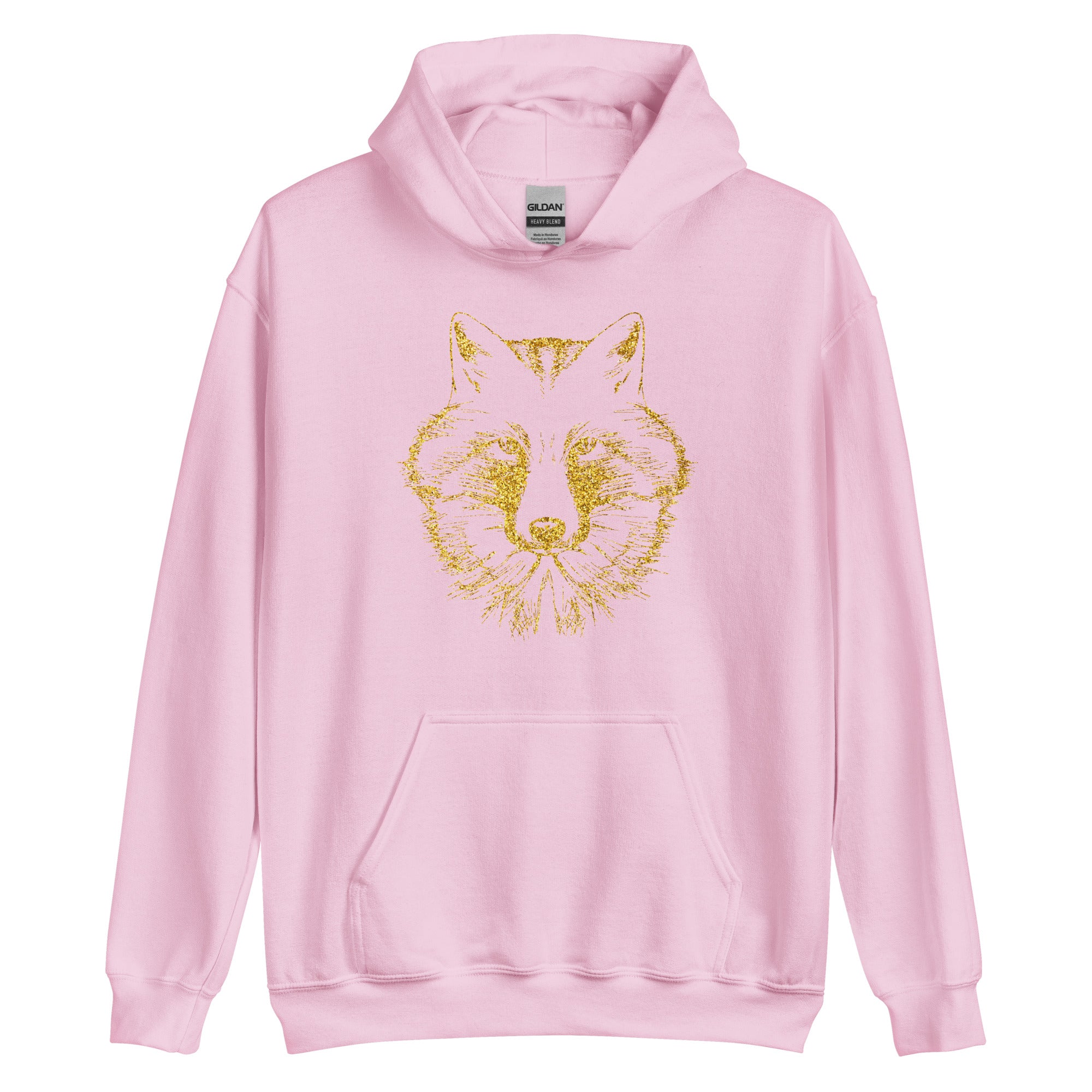 Unisex Hoodie Wolf Gold Print