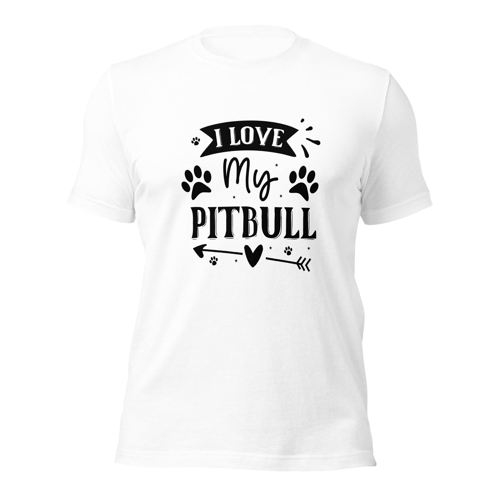 Unisex t shirt I Love My Pitbull