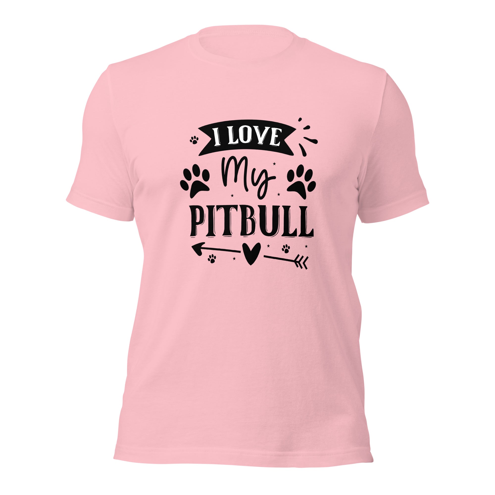 Unisex t shirt I Love My Pitbull