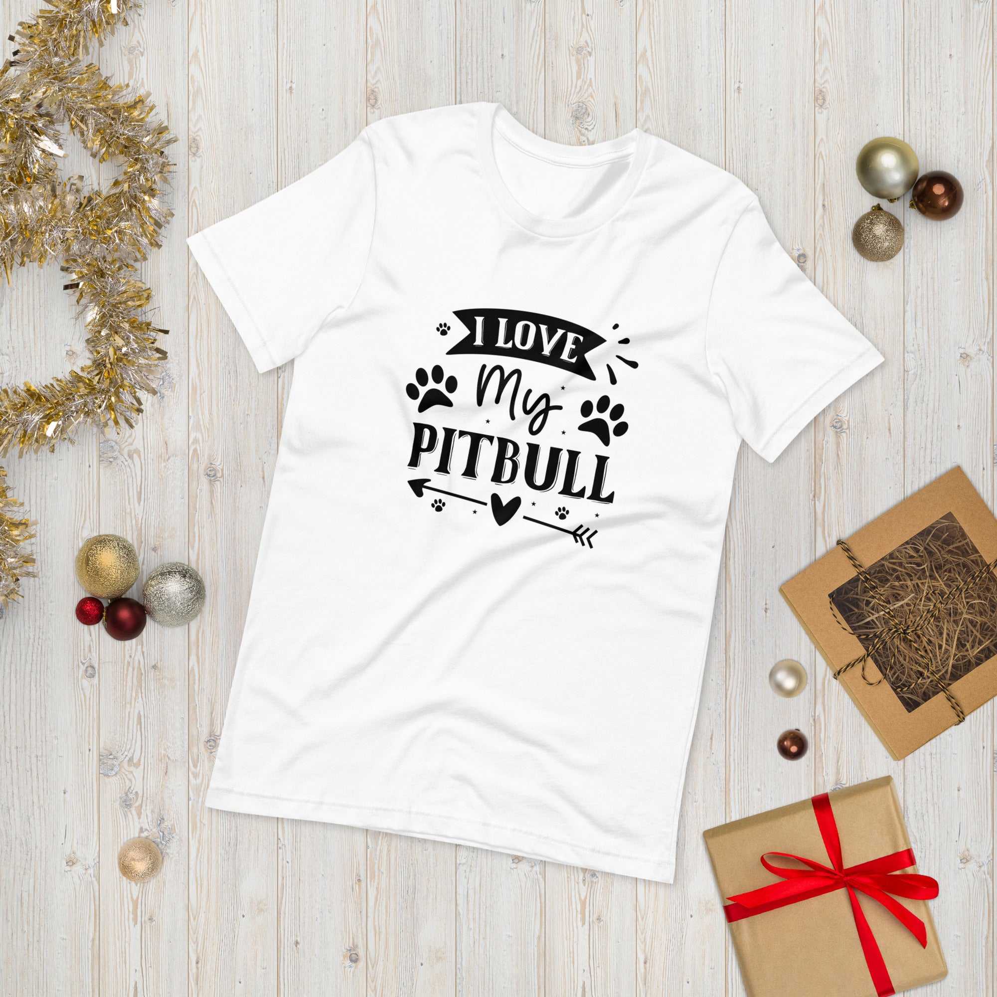 Unisex t shirt I Love My Pitbull