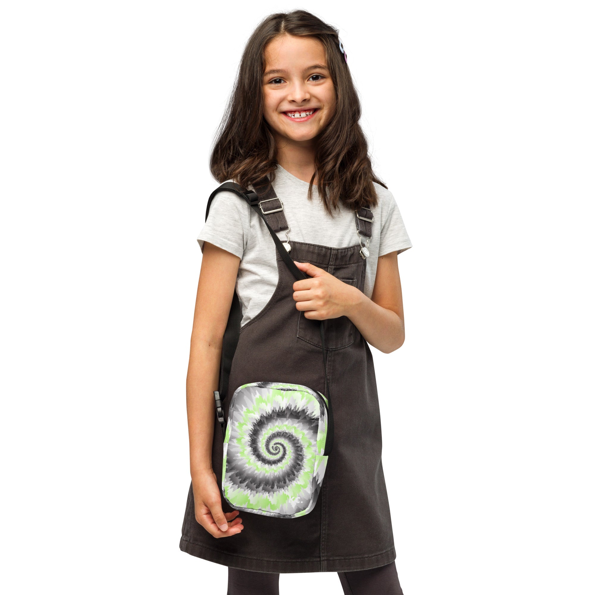 Utility crossbody bag Tie Dye Spiral Agender