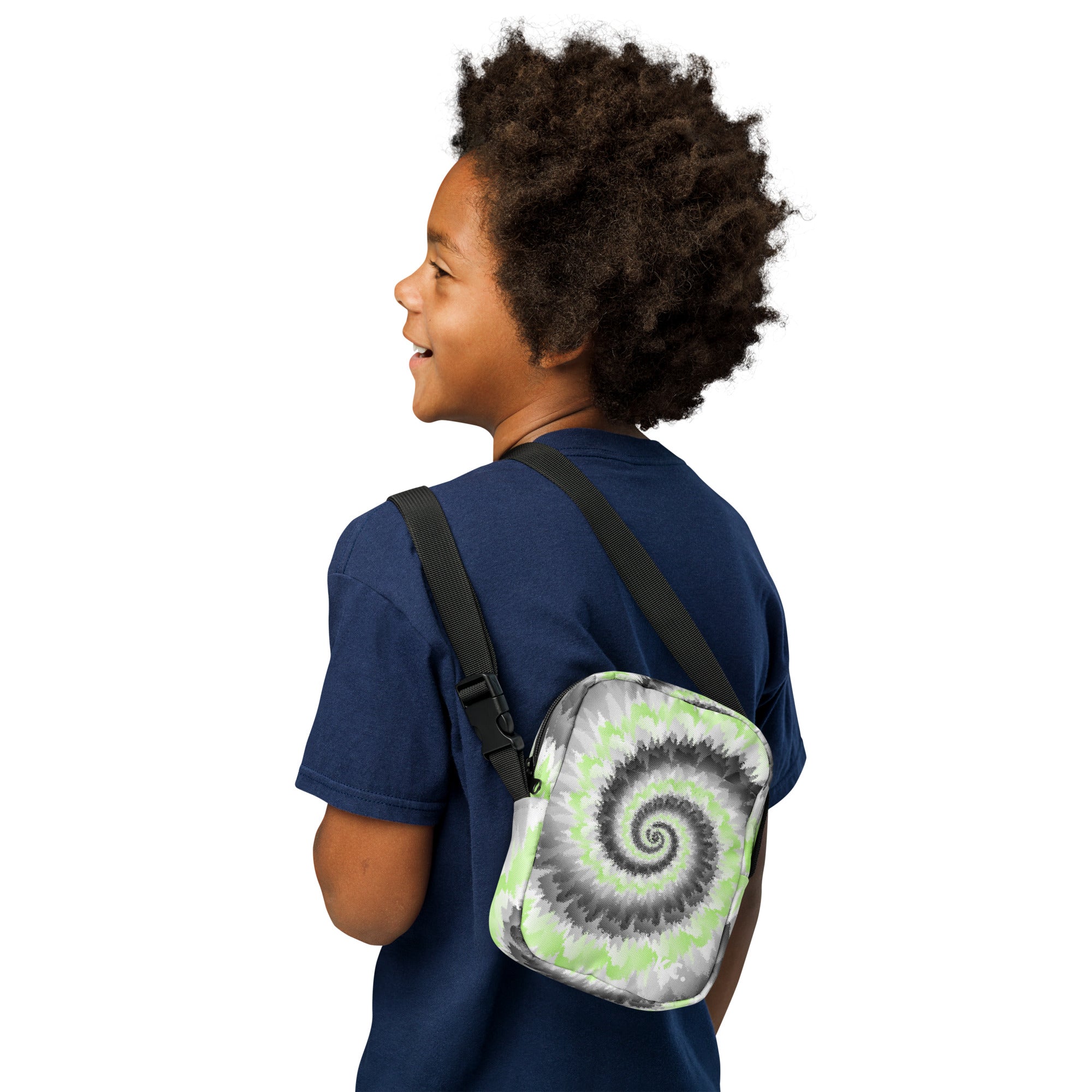 Utility crossbody bag Tie Dye Spiral Agender