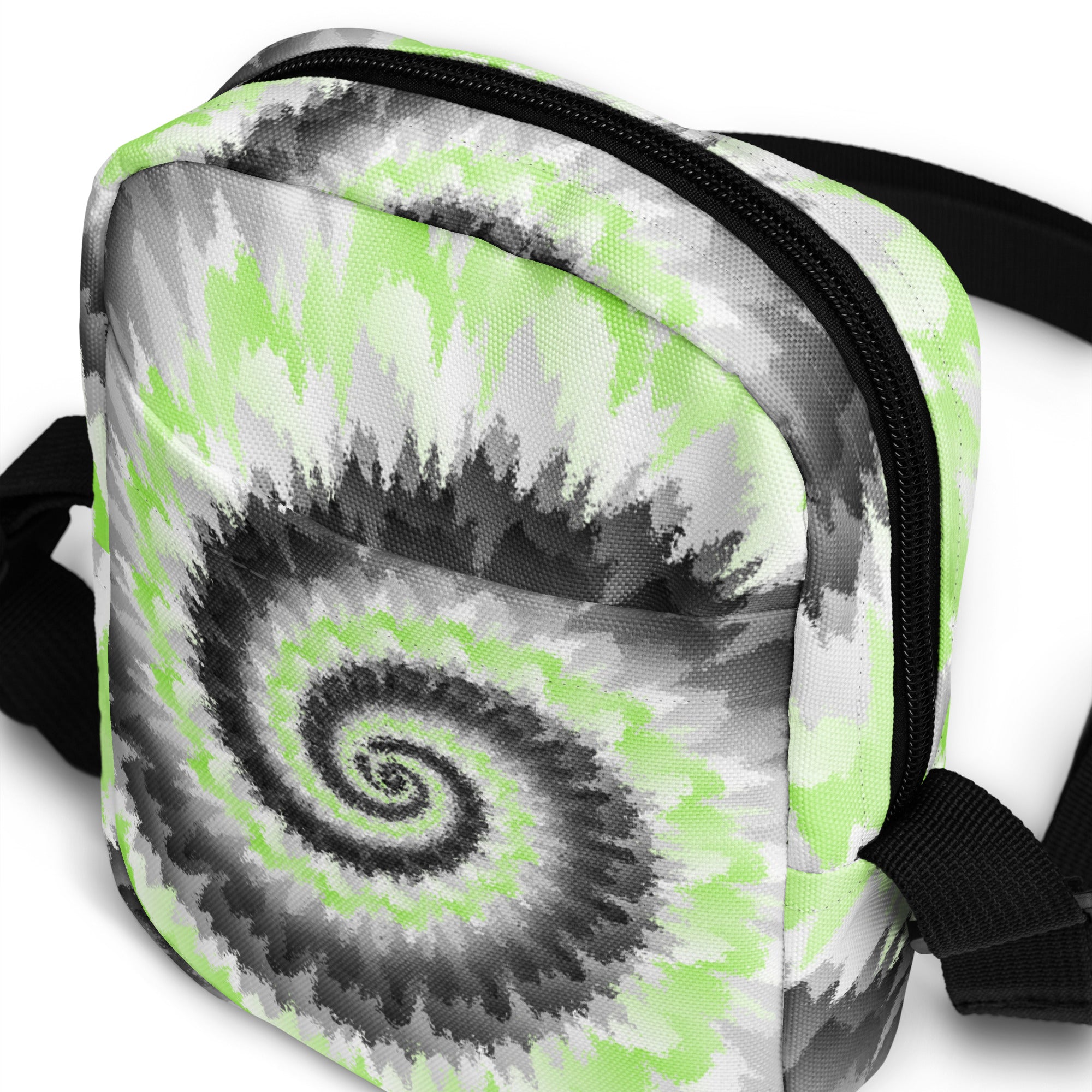 Utility crossbody bag Tie Dye Spiral Agender