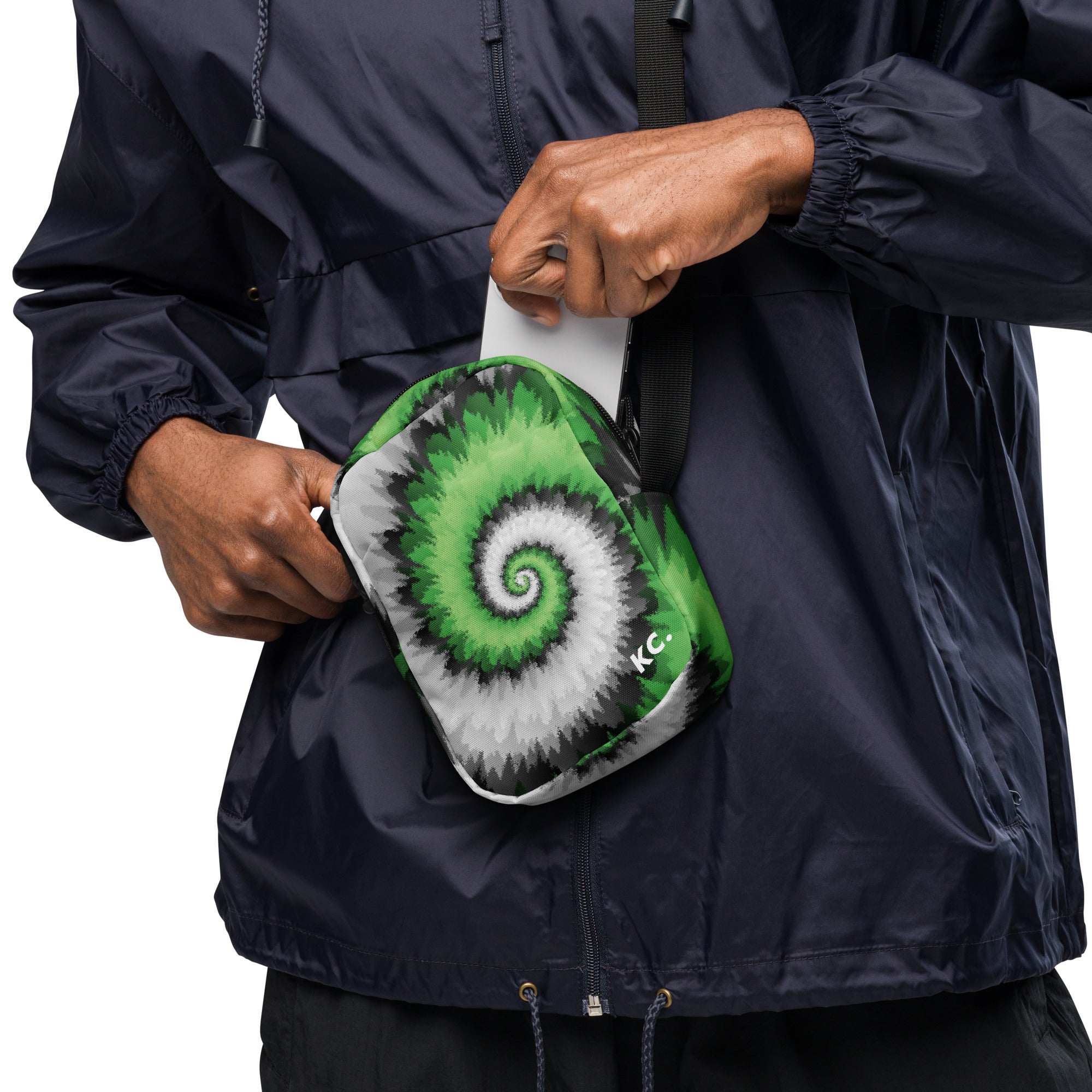 Utility crossbody bag Tie Dye Spiral Aromantic