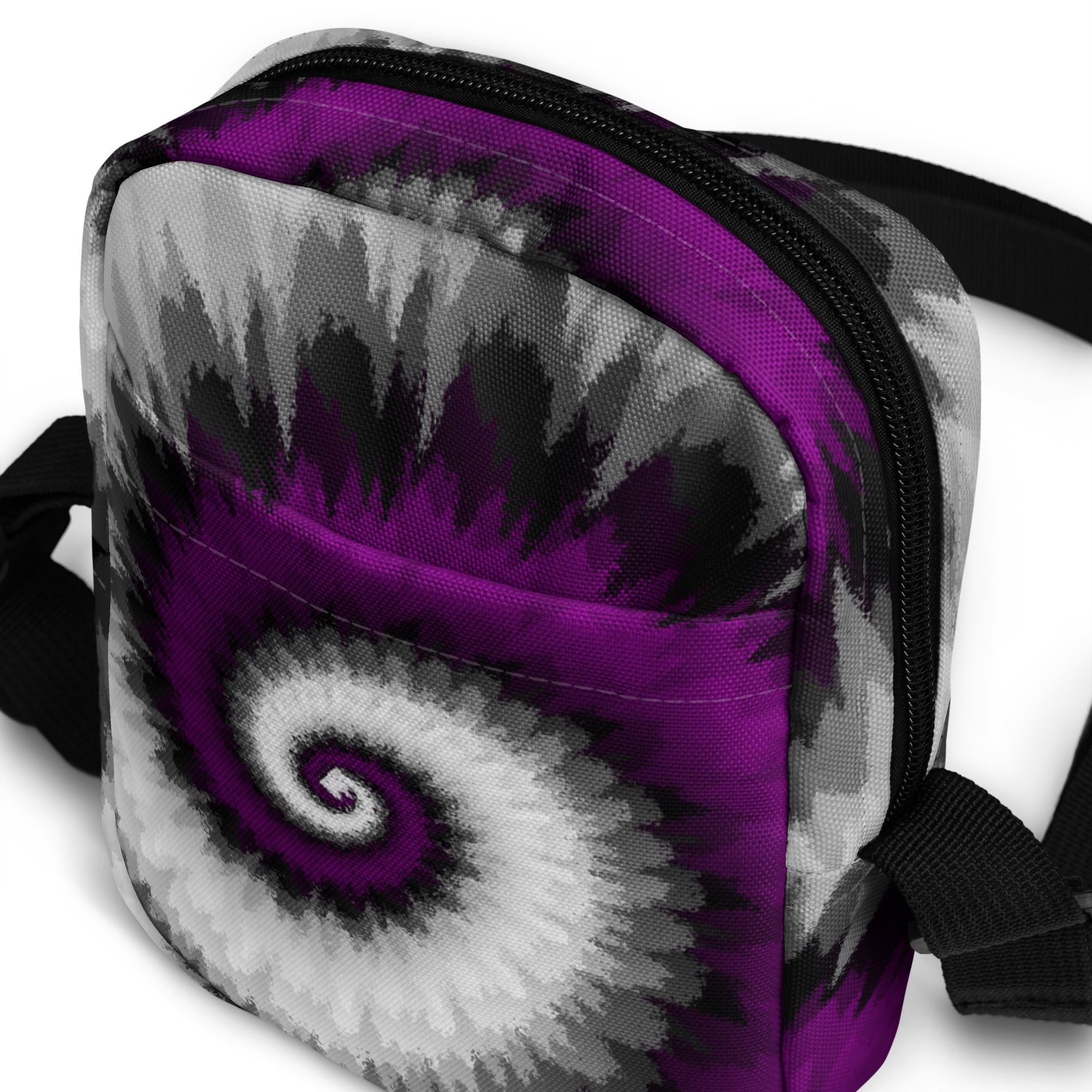 Utility crossbody bag Tie Dye Spiral Asexual