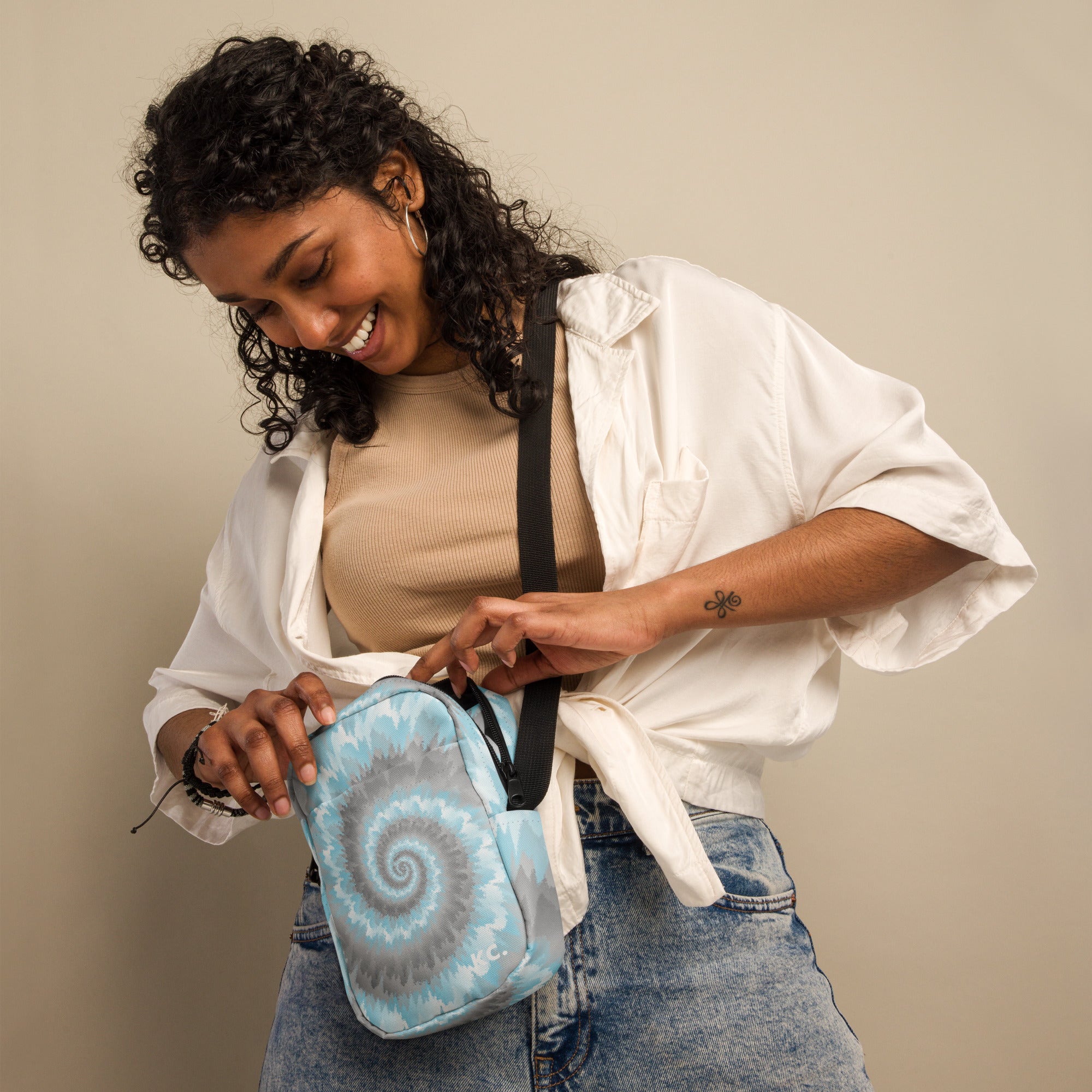 Utility crossbody bag Tie Dye Spiral Demiboy
