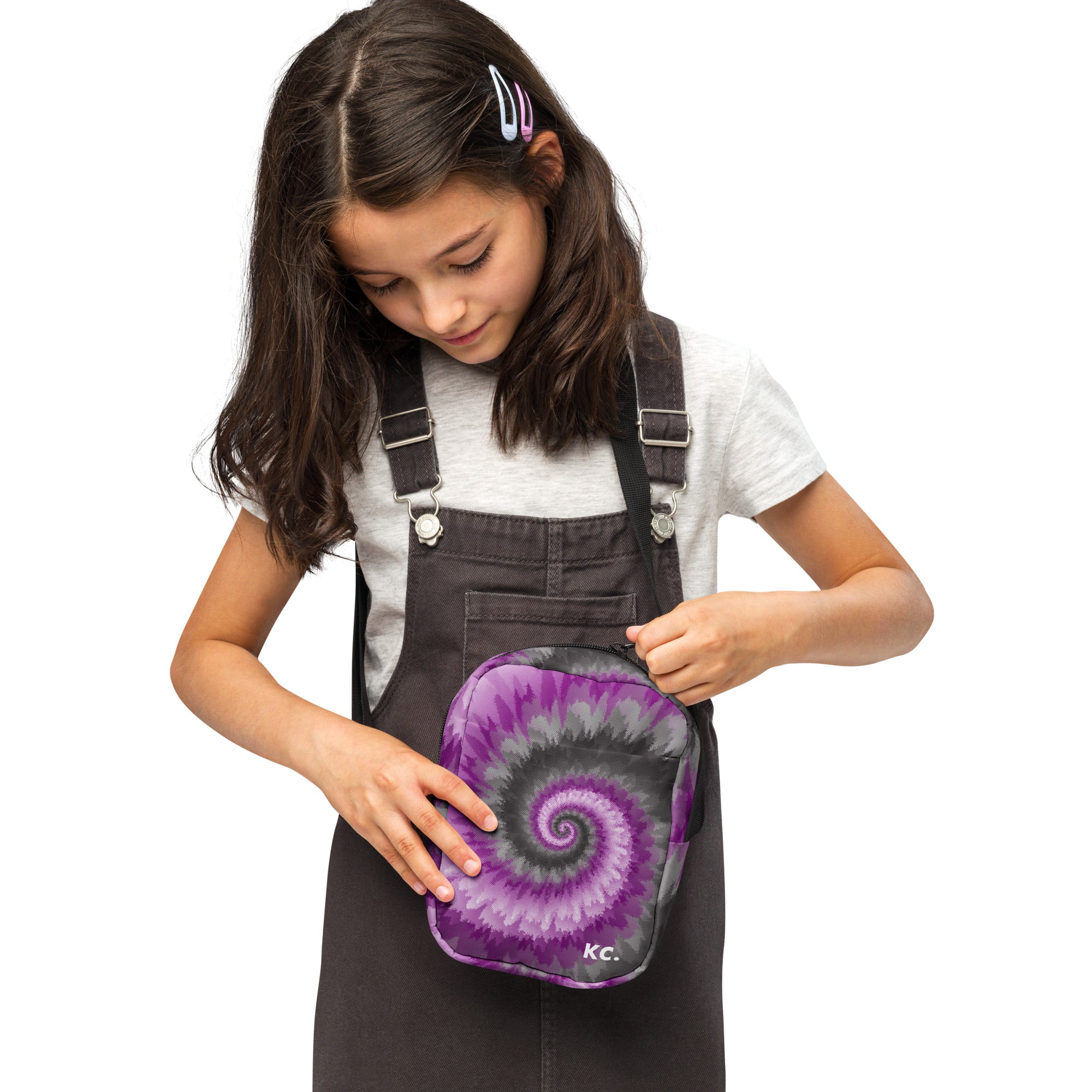 Utility crossbody bag Tie Dye Spiral Demisexual