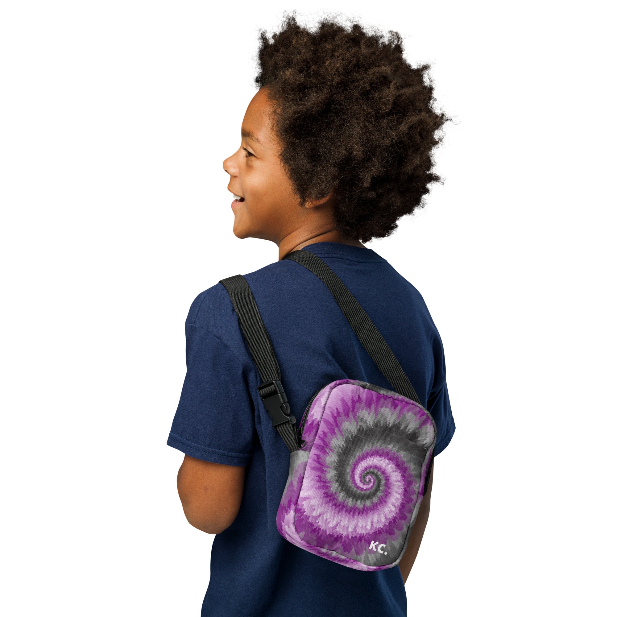 Utility crossbody bag Tie Dye Spiral Demisexual