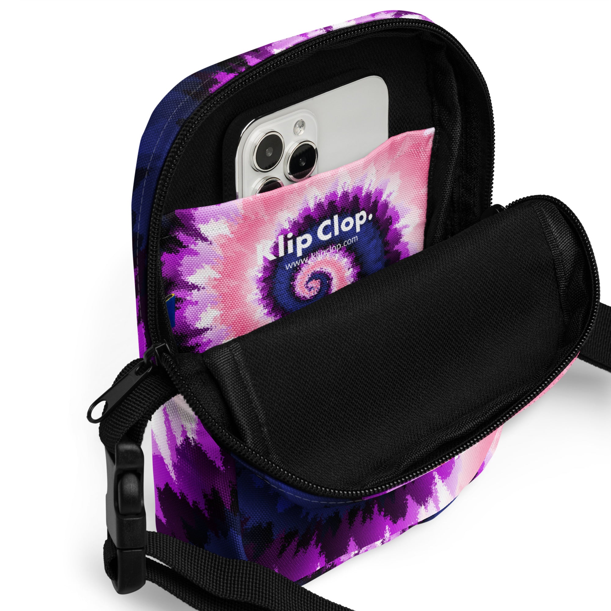 Utility crossbody bag Tie Dye Spiral Genderfluid
