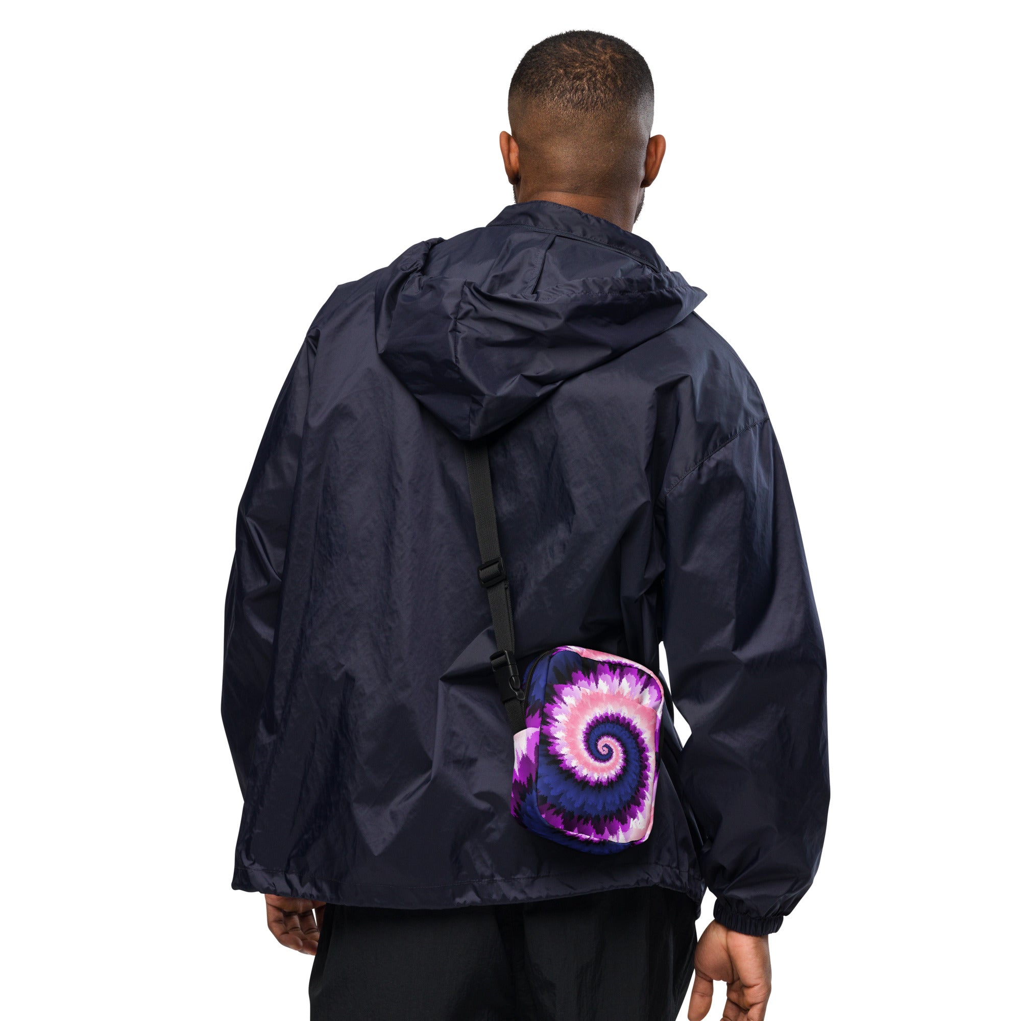 Utility crossbody bag Tie Dye Spiral Genderfluid