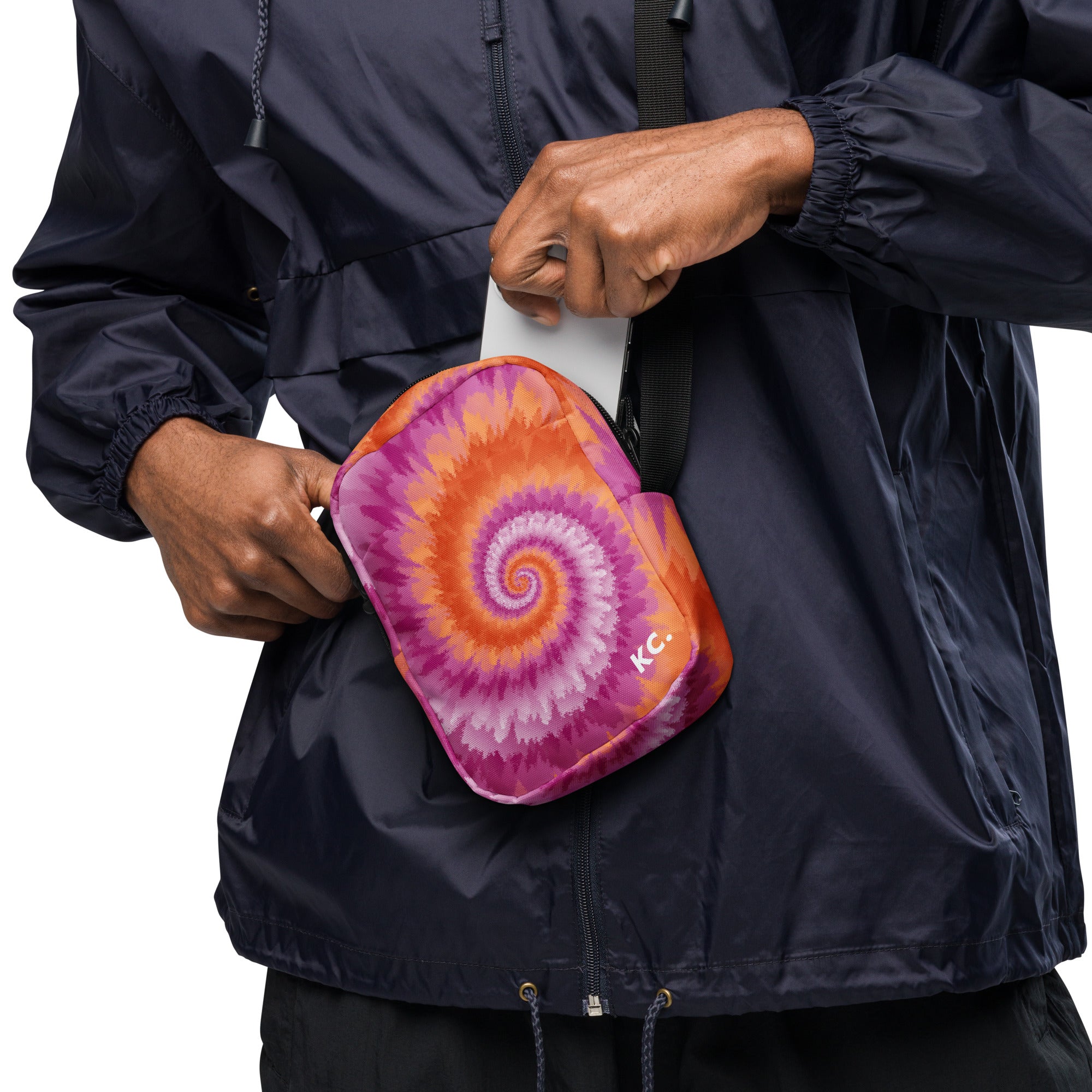 Utility crossbody bag Tie Dye Spiral Lesbian