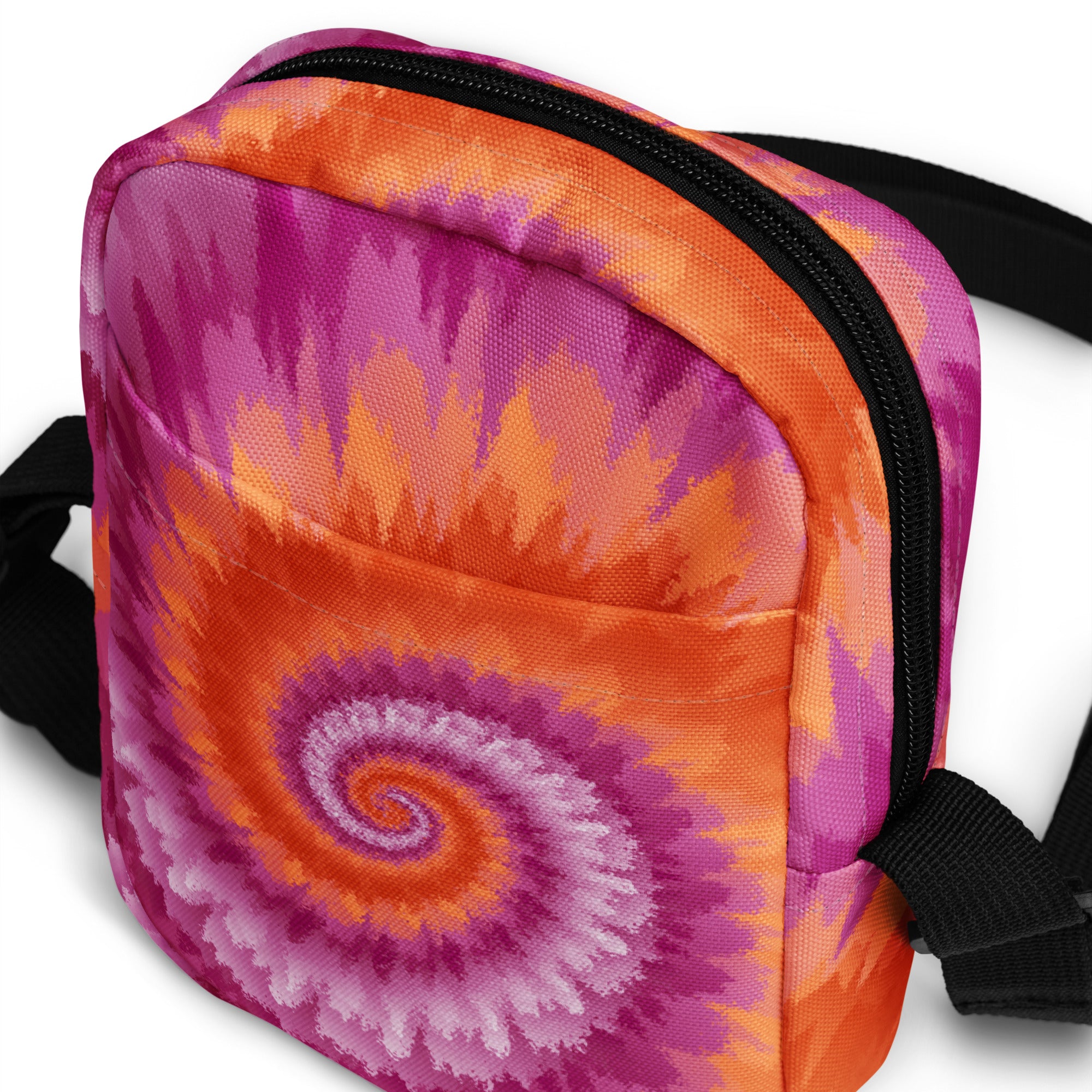 Utility crossbody bag Tie Dye Spiral Lesbian